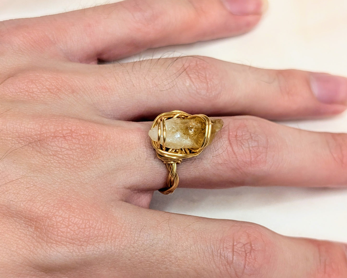 Raw Citrine Ring