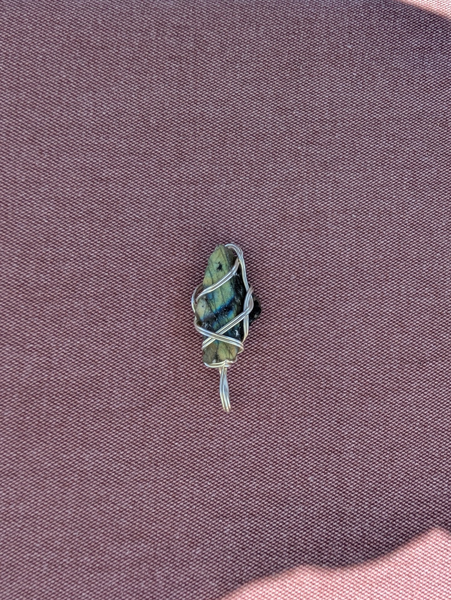 Labradorite crystal necklace (chain included)