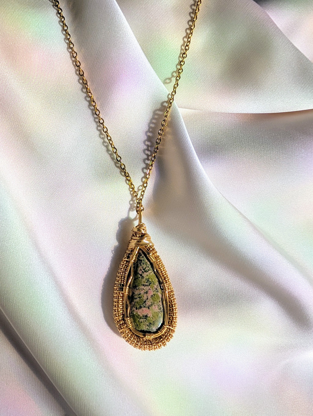 Unakite Jasper Pendant