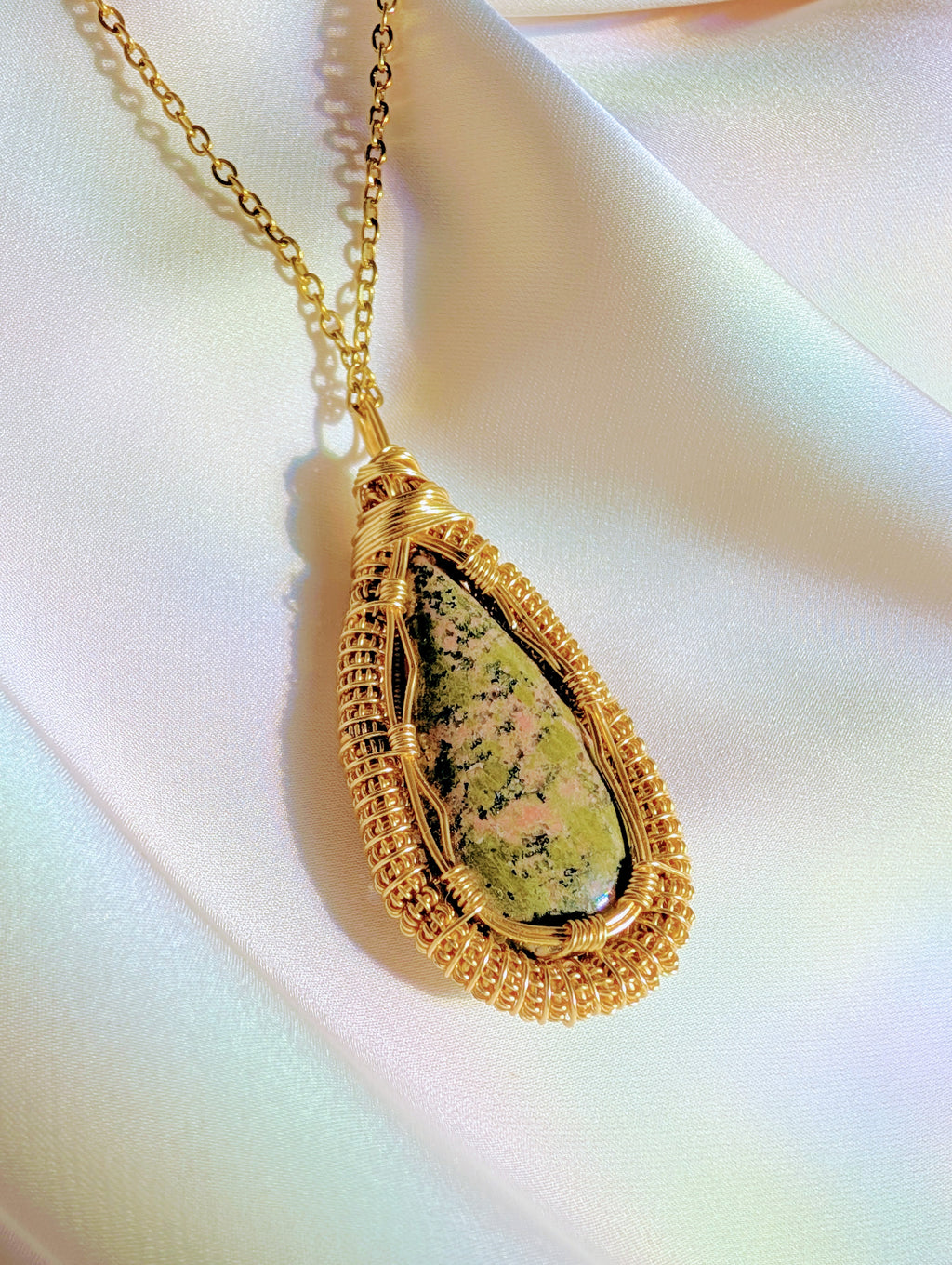 Unakite Jasper Pendant
