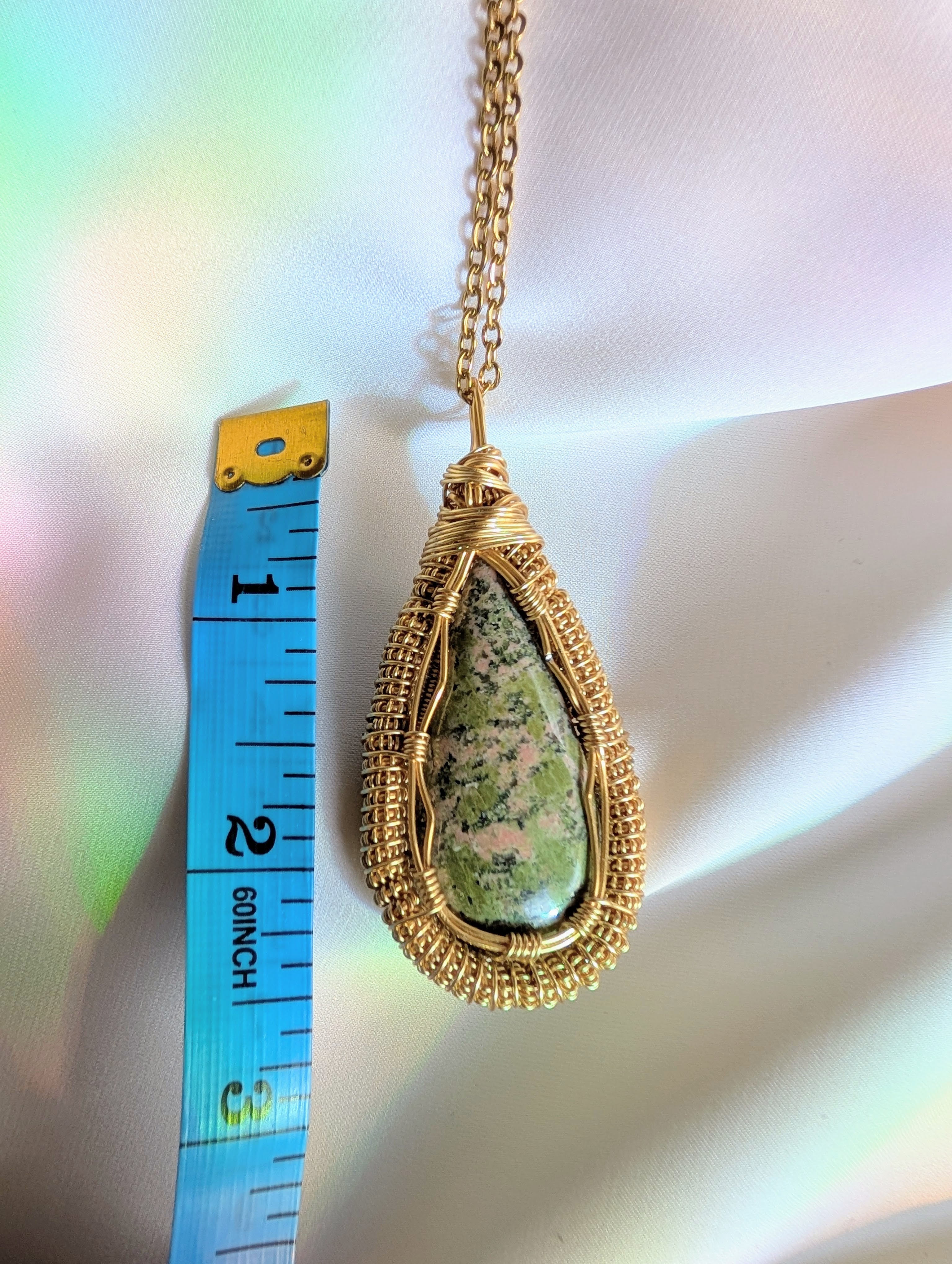 Unakite Jasper Pendant