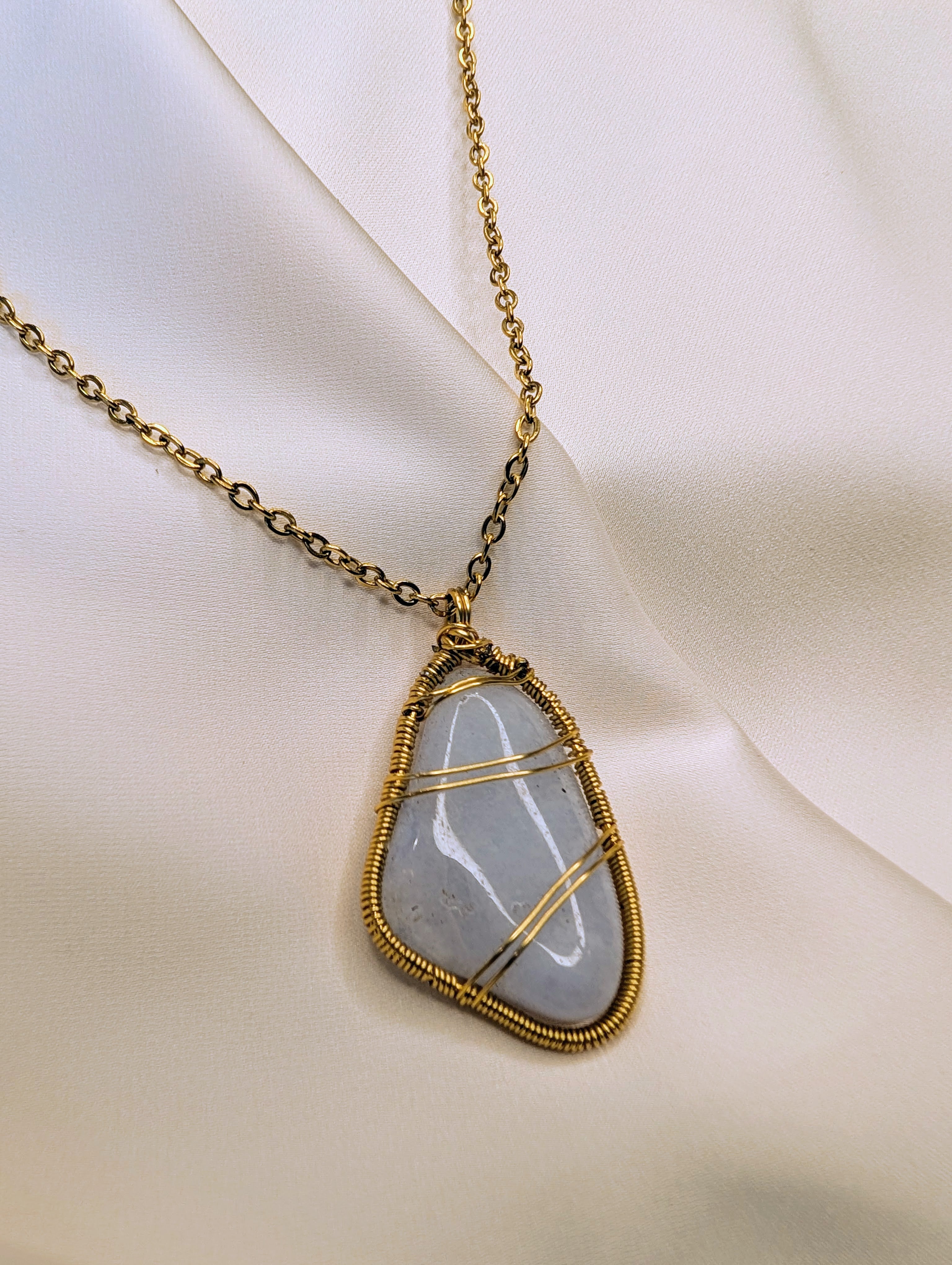 Blue Lace Agate Pendant