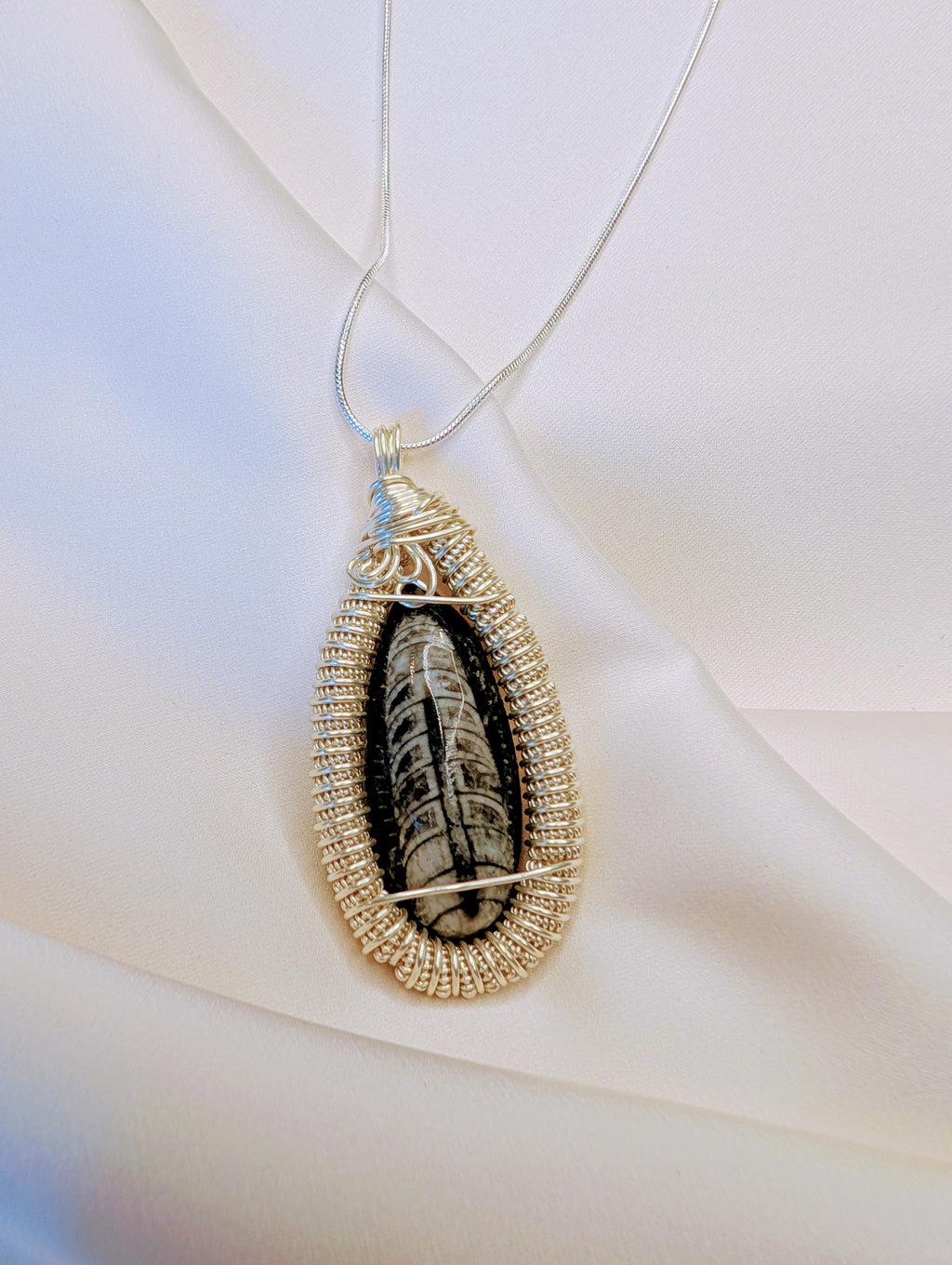 Orthoceras Fossil Pendant
