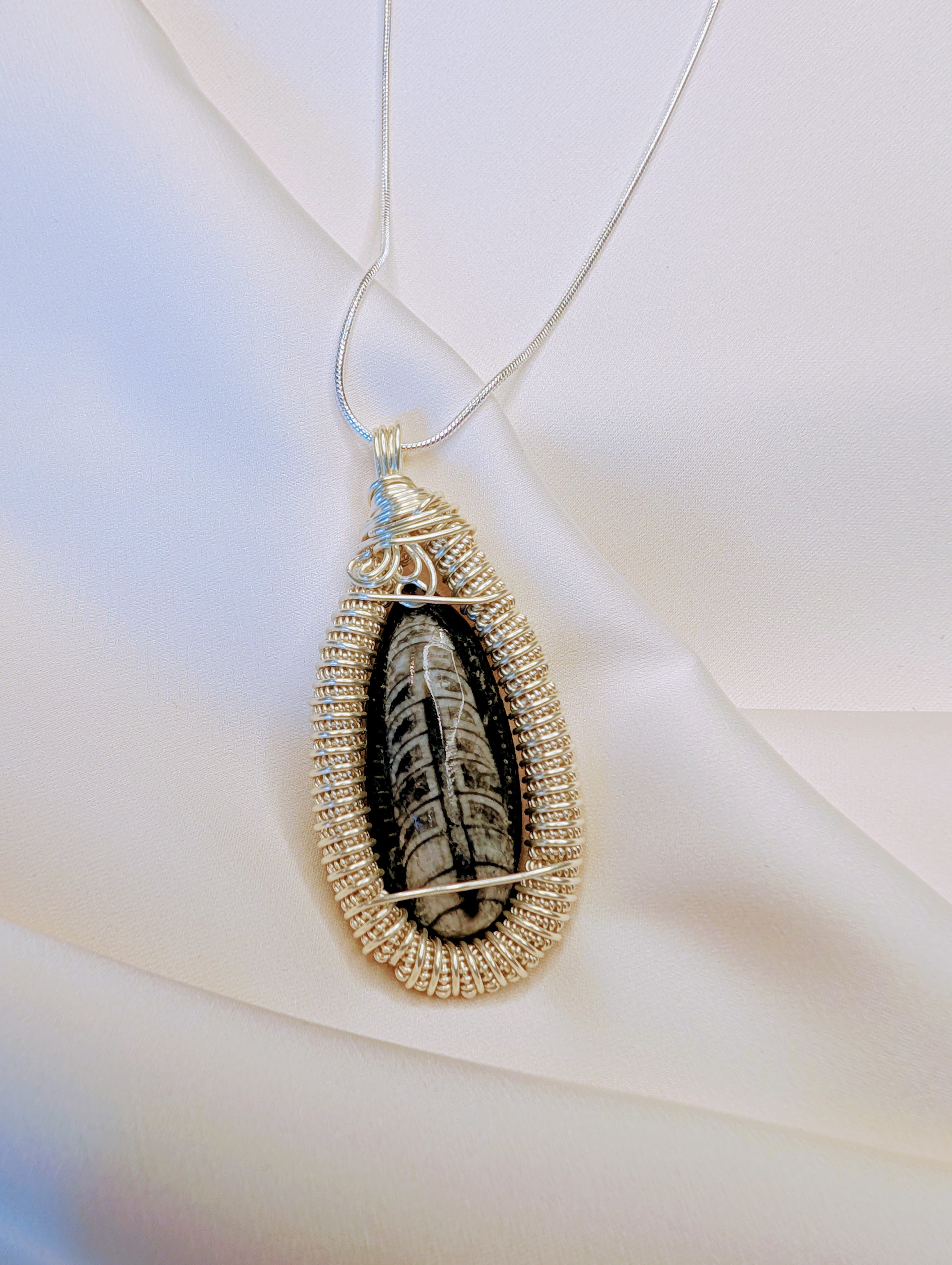 Orthoceras Fossil Pendant