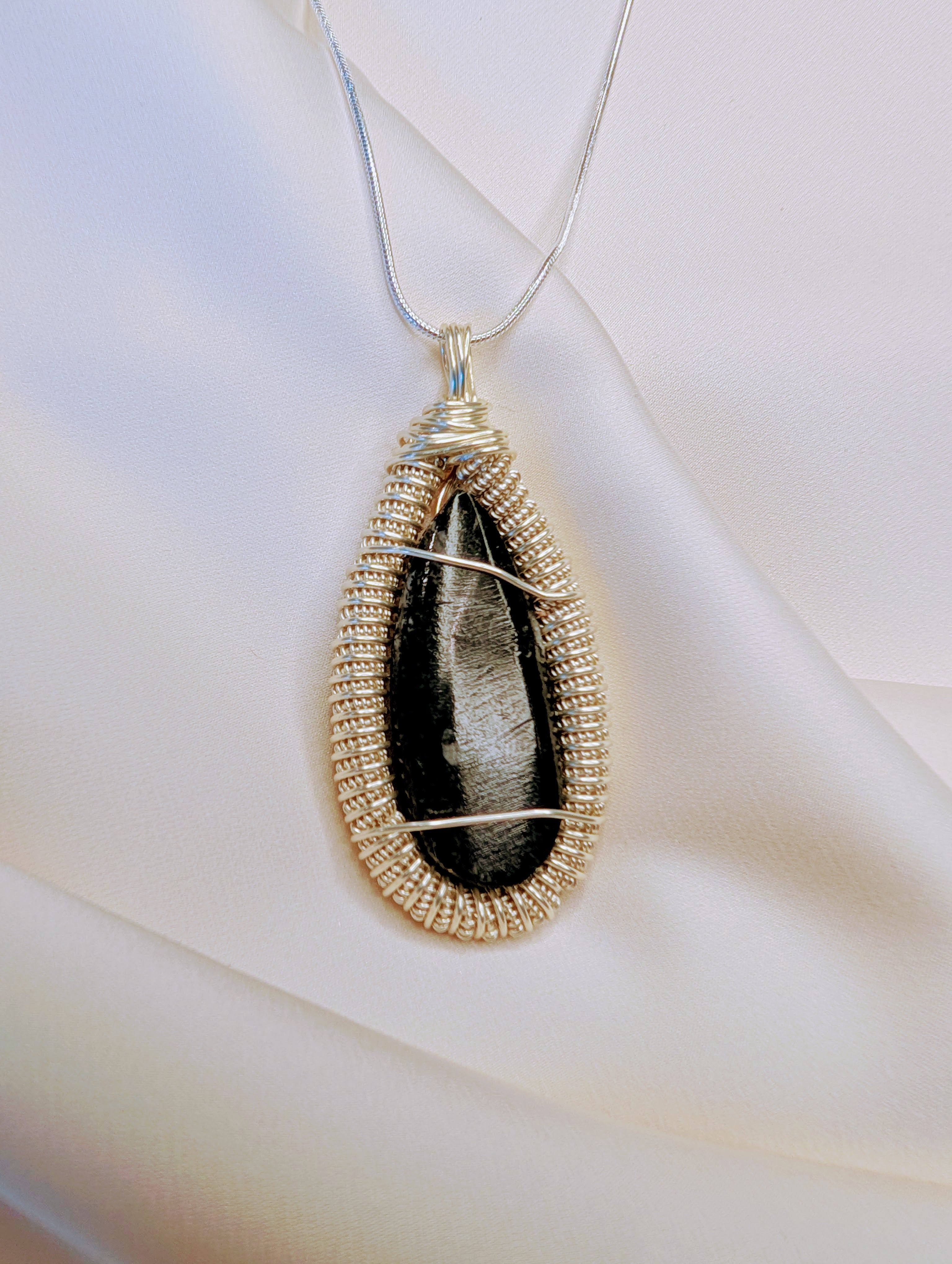Orthoceras Fossil Pendant