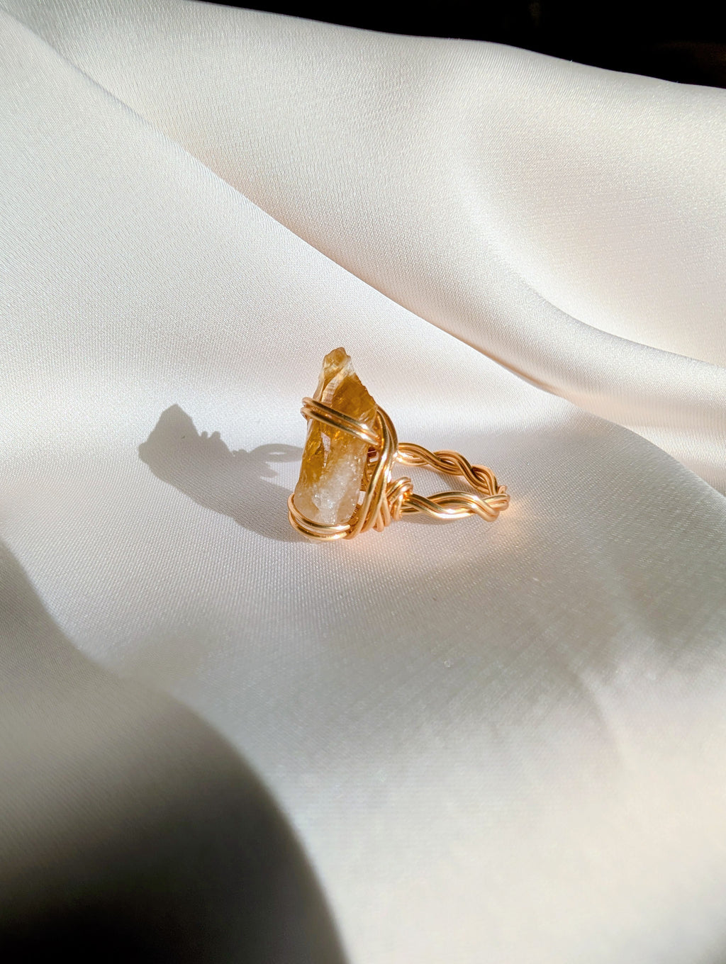 Raw Citrine Ring