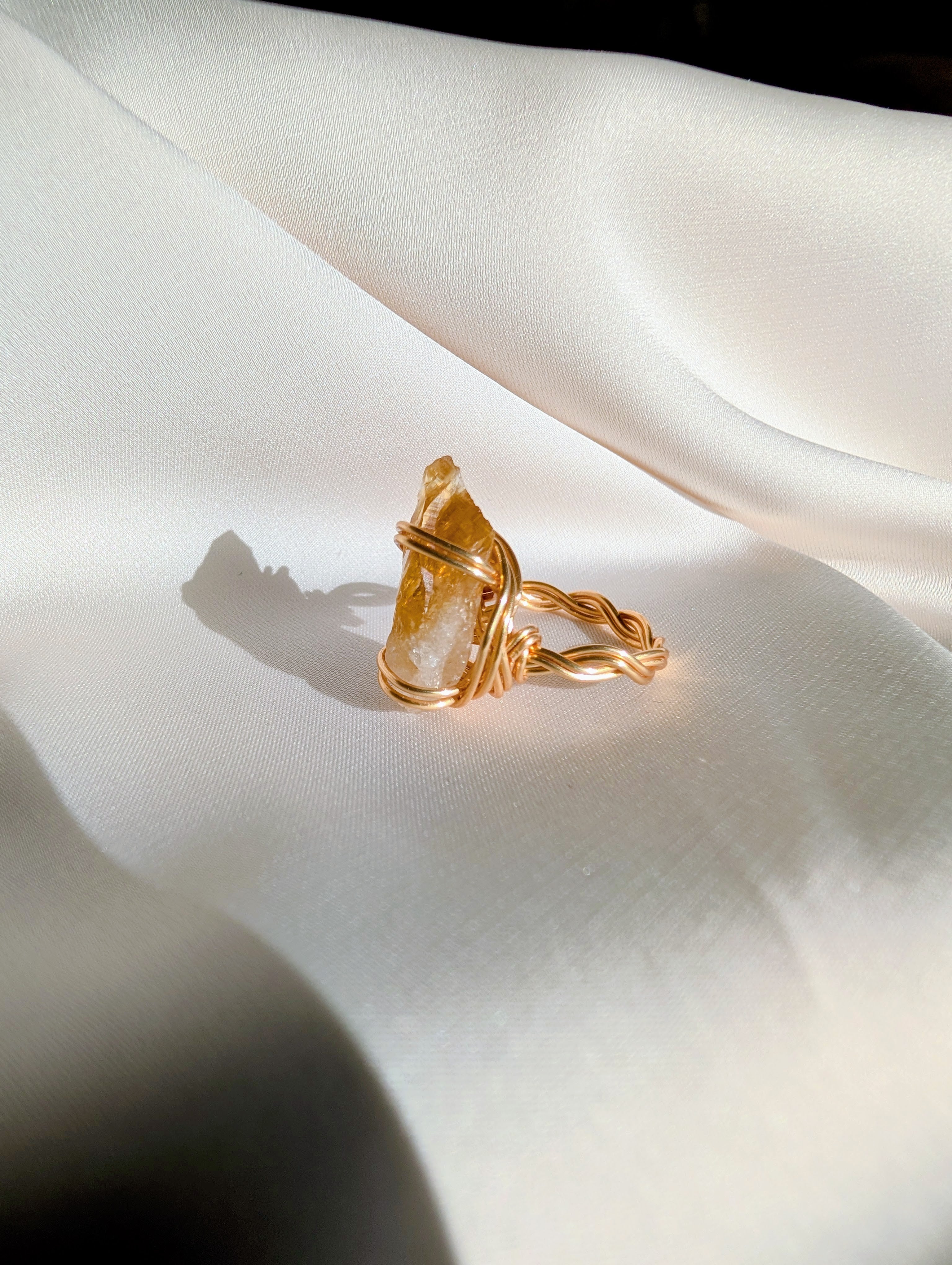 Raw Citrine Ring