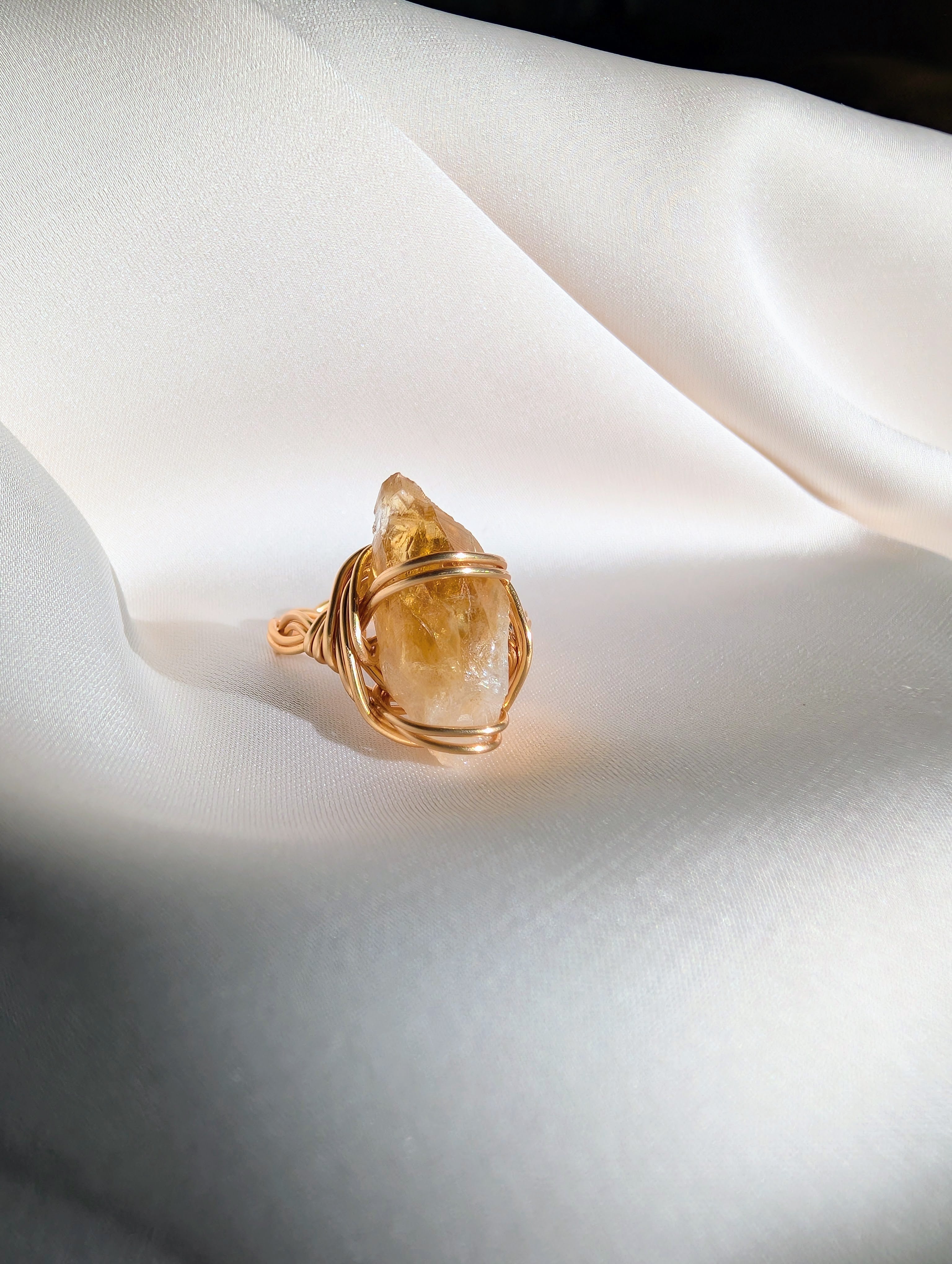 Raw Citrine Ring