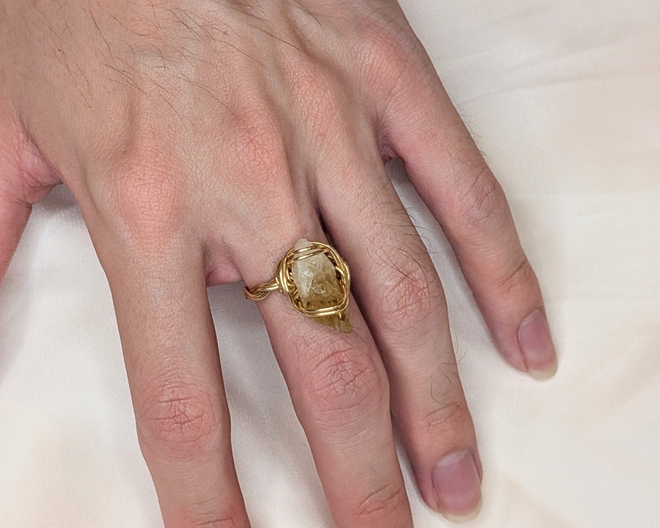Raw Citrine Ring
