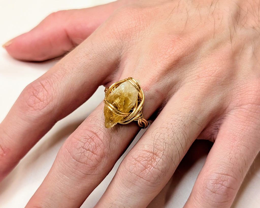 Raw Citrine Ring