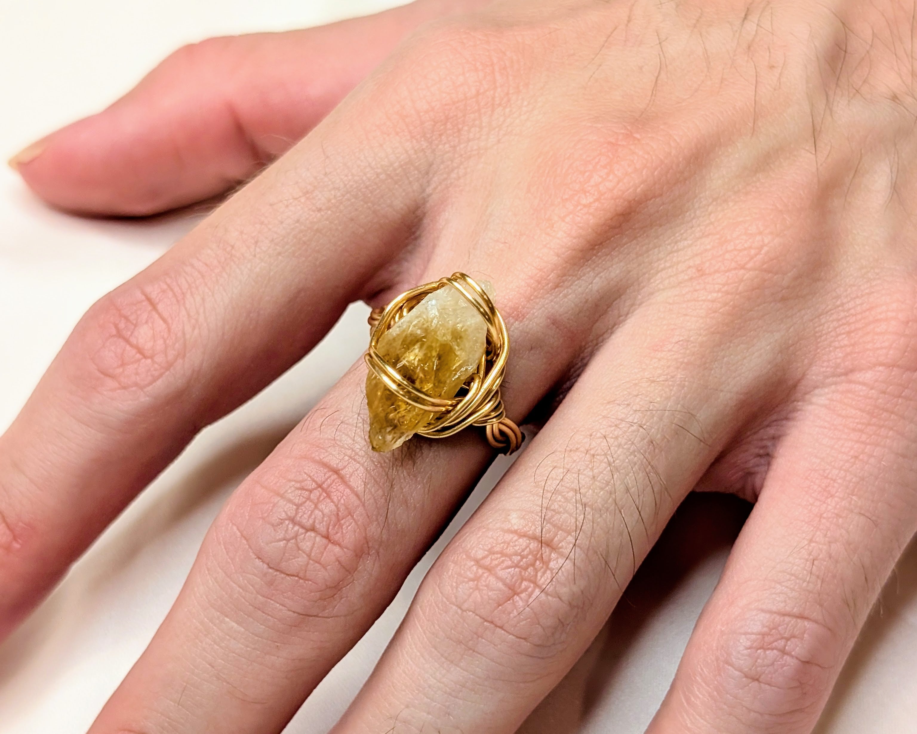 Raw Citrine Ring