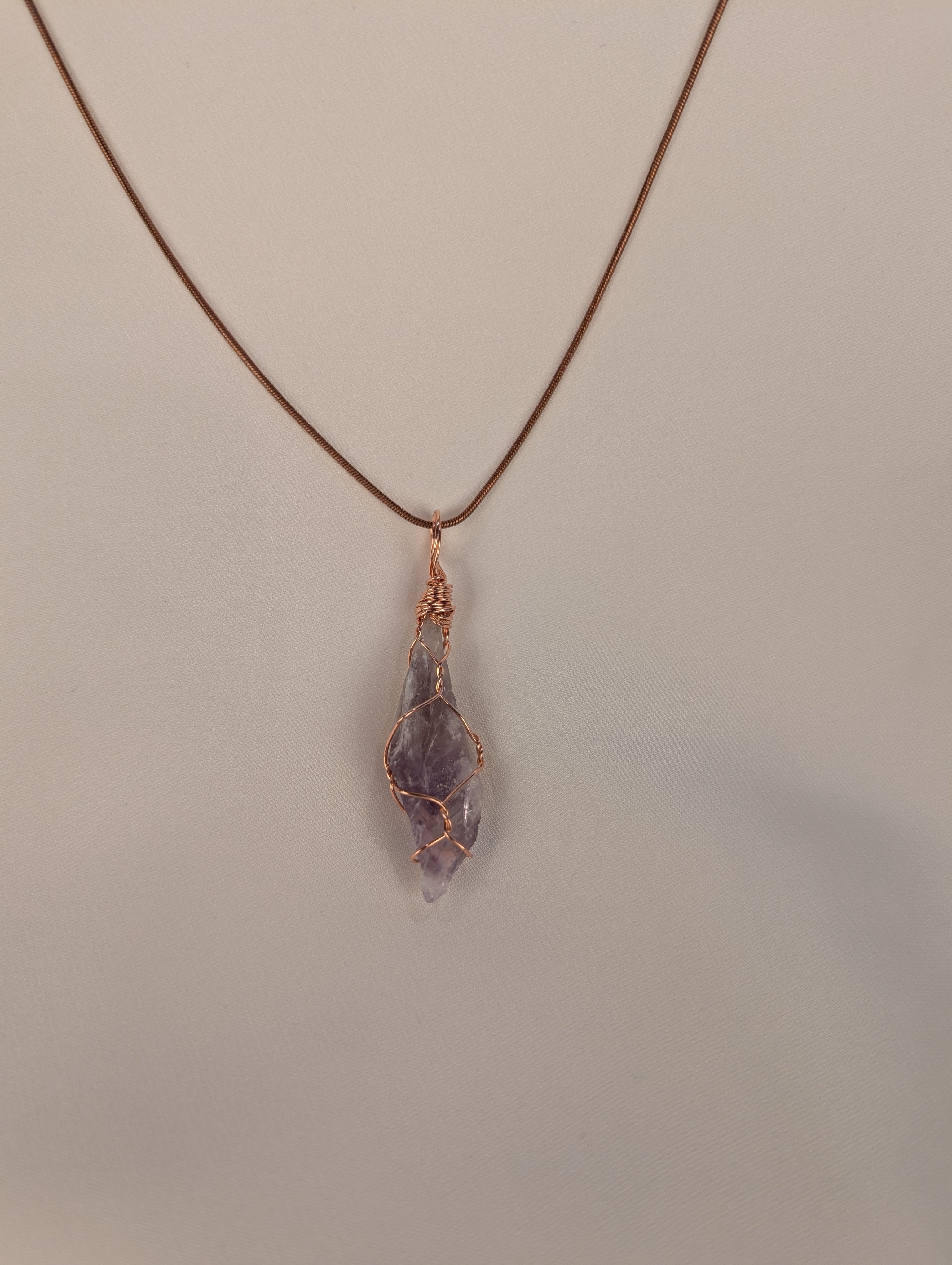 Raw Amethyst Pendant