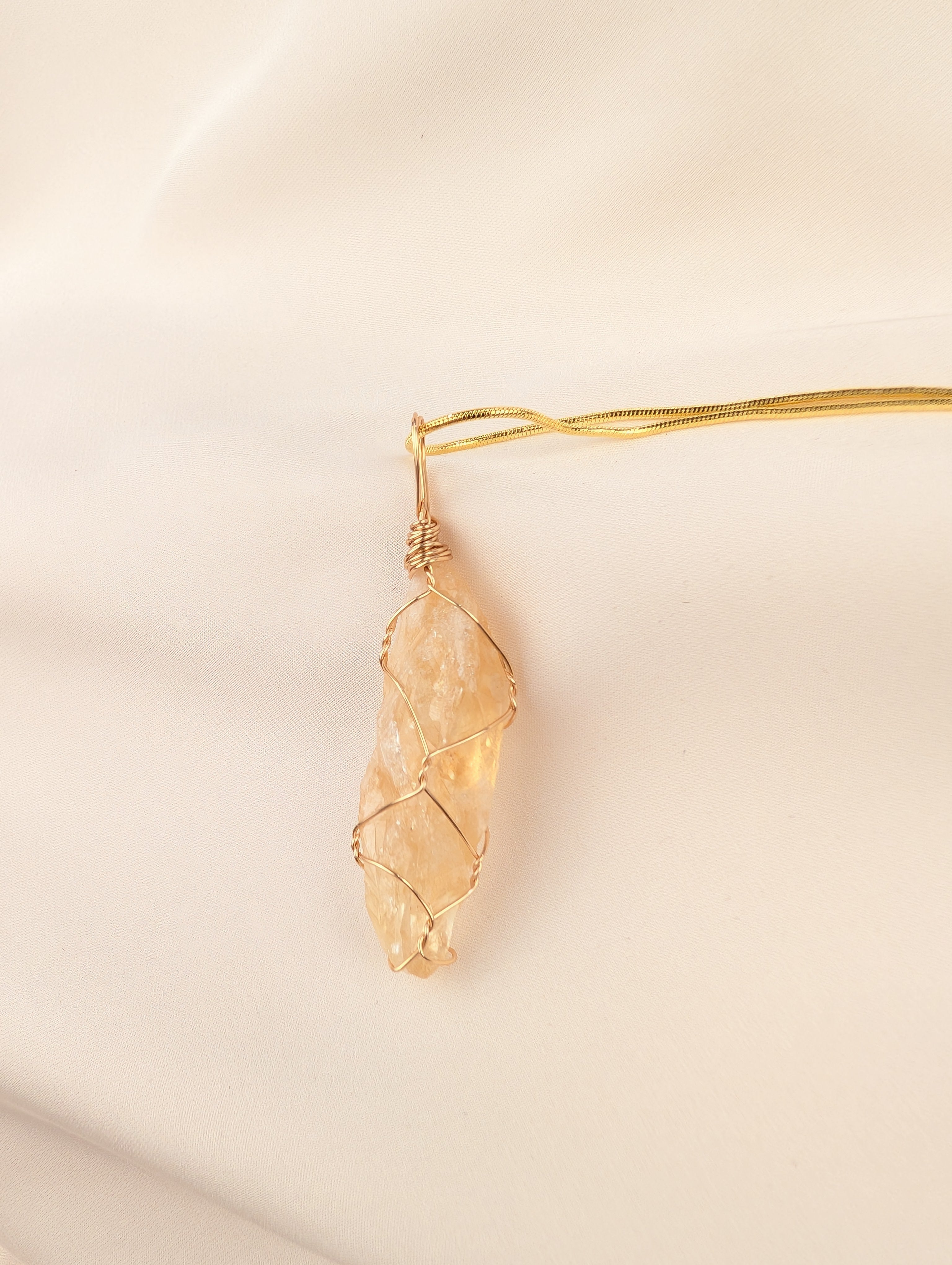 Raw Citrine Pendant