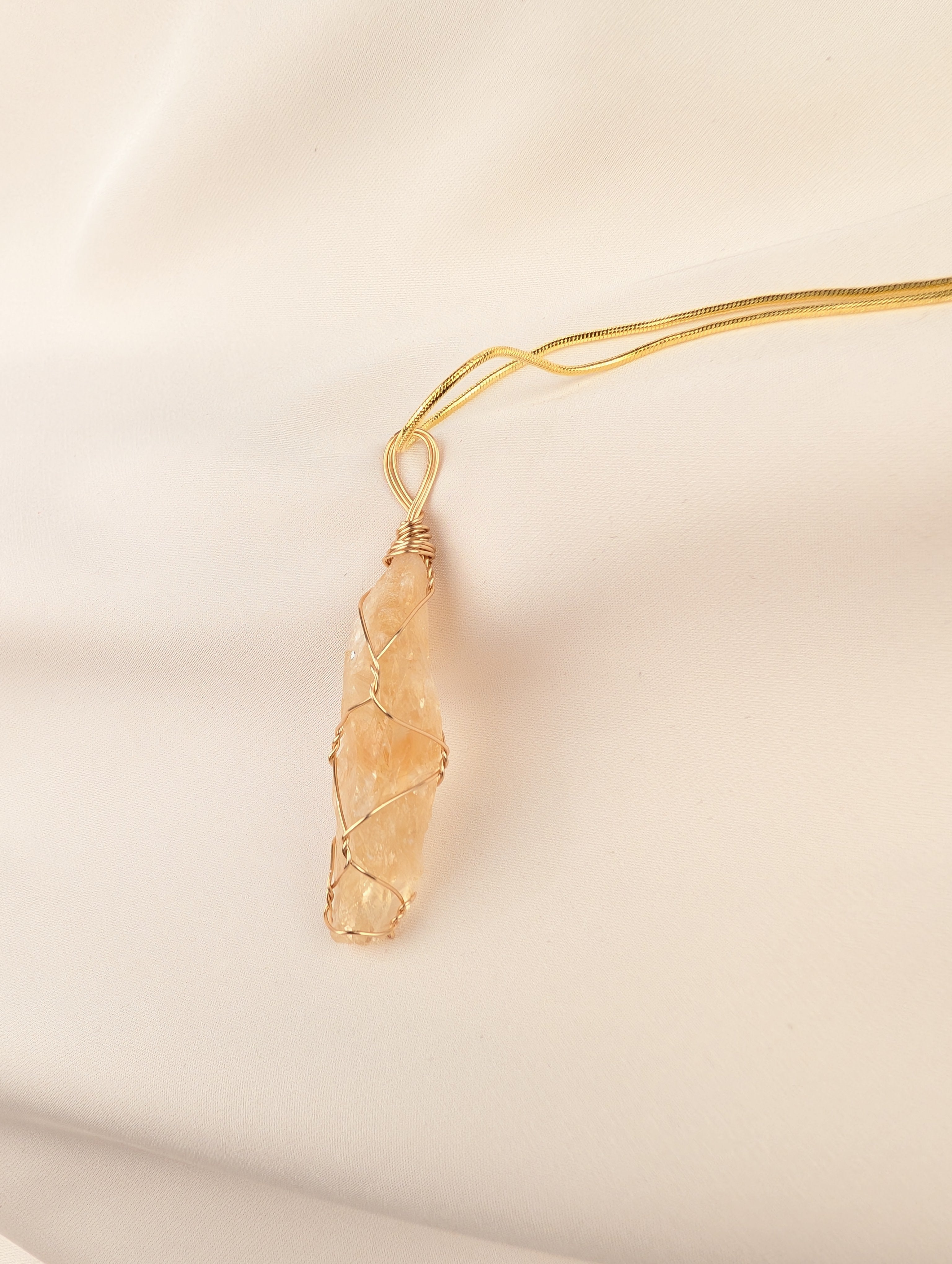 Raw Citrine Pendant