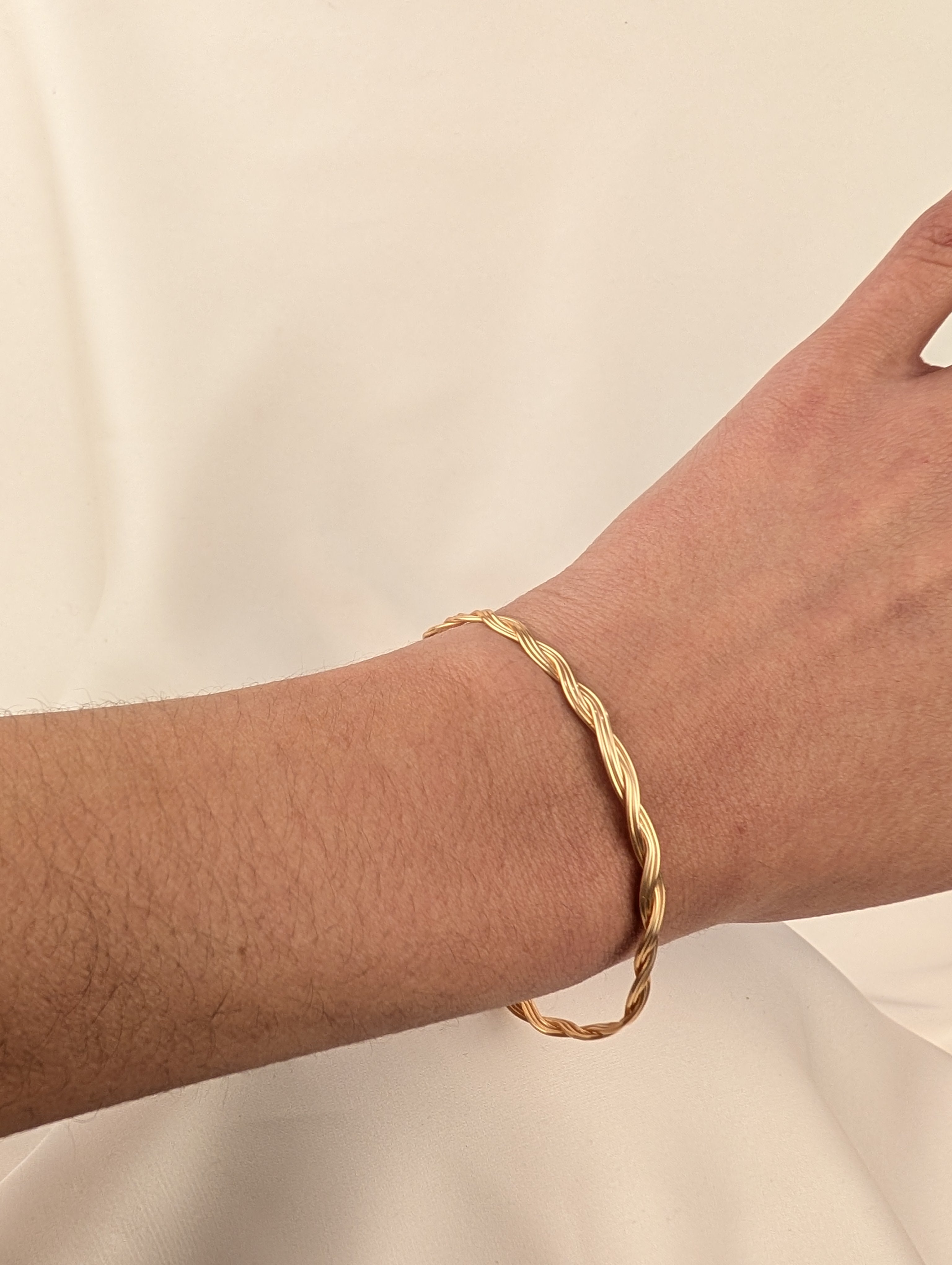 Plated Copper Woven Bracelet