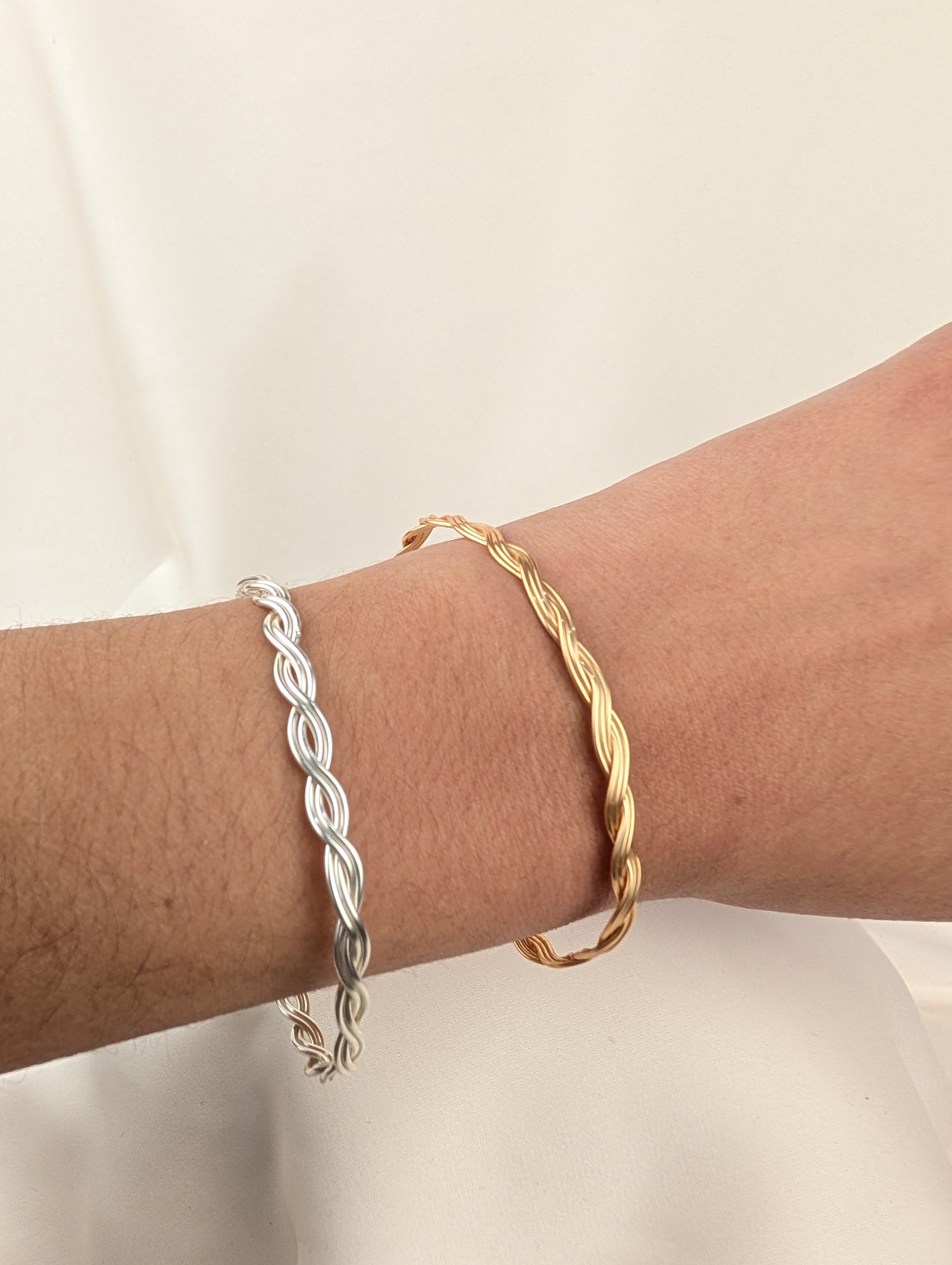 Plated Copper Woven Bracelet