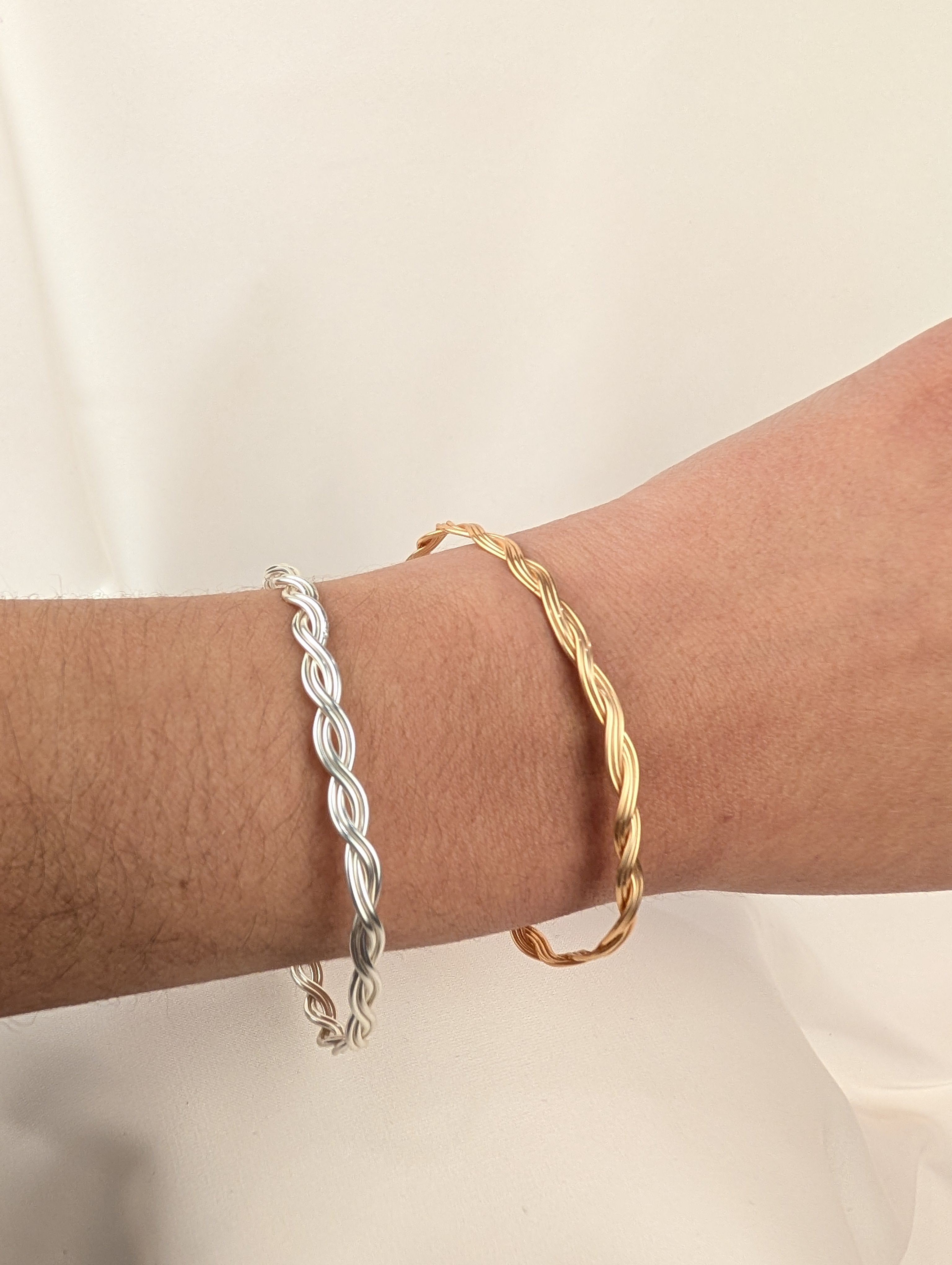 Plated Copper Woven Bracelet