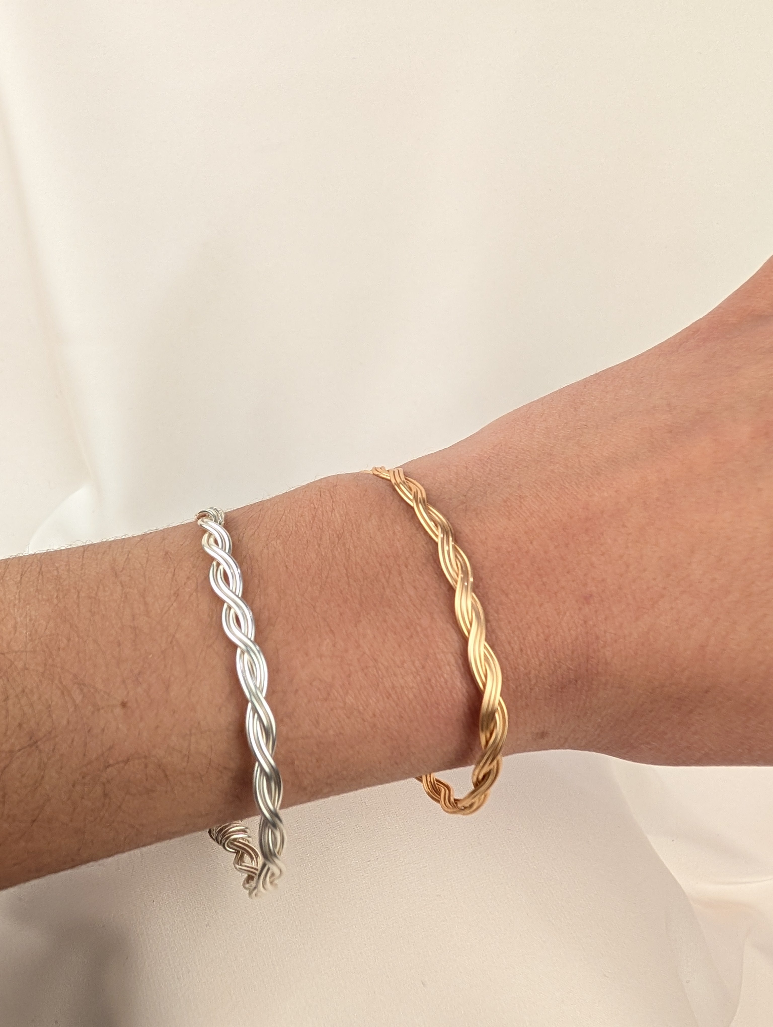 Plated Copper Woven Bracelet