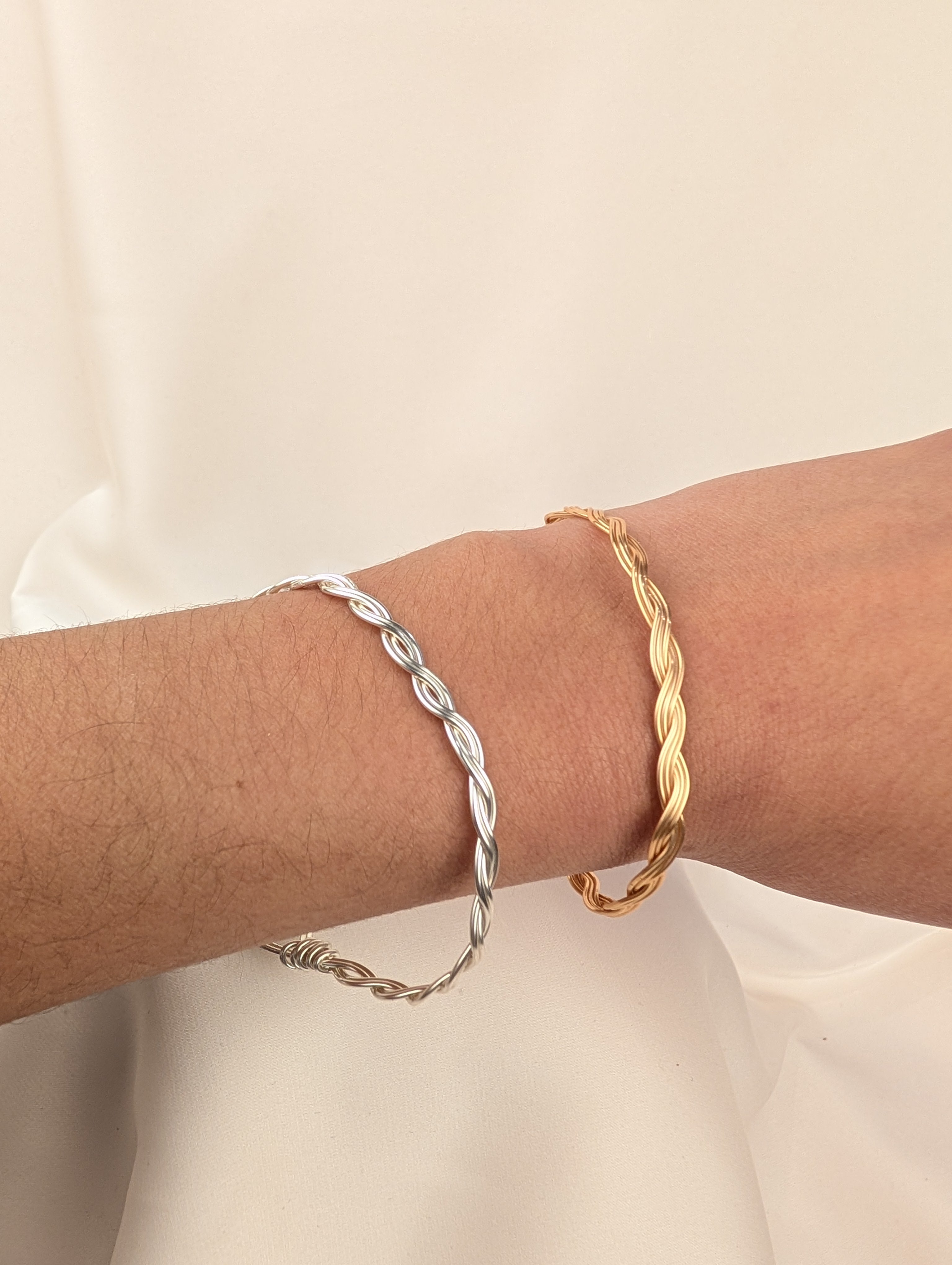 Plated Copper Woven Bracelet