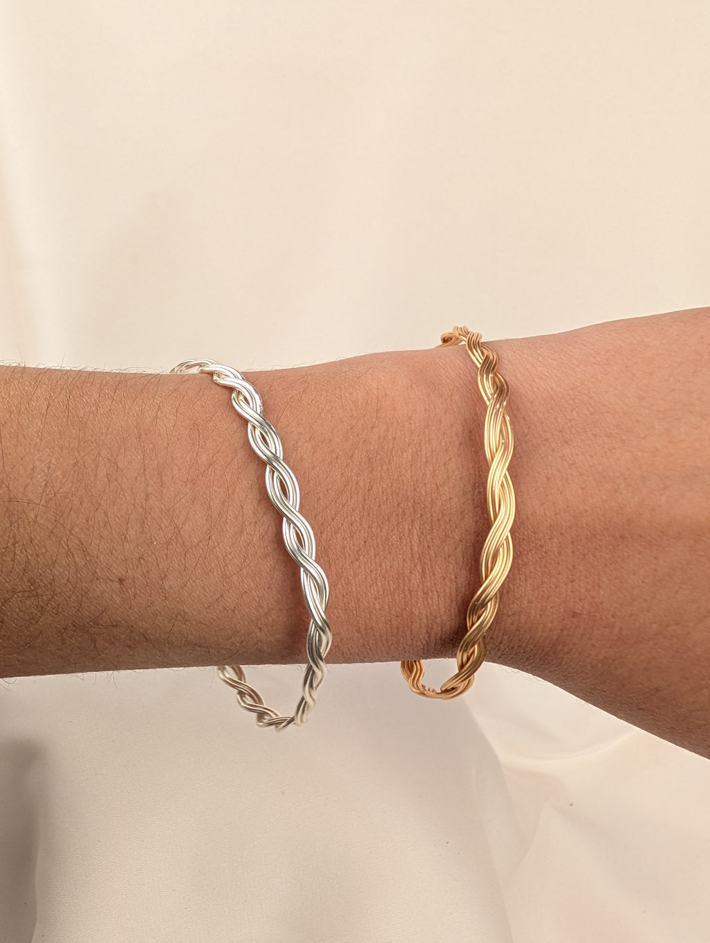 Plated Copper Woven Bracelet