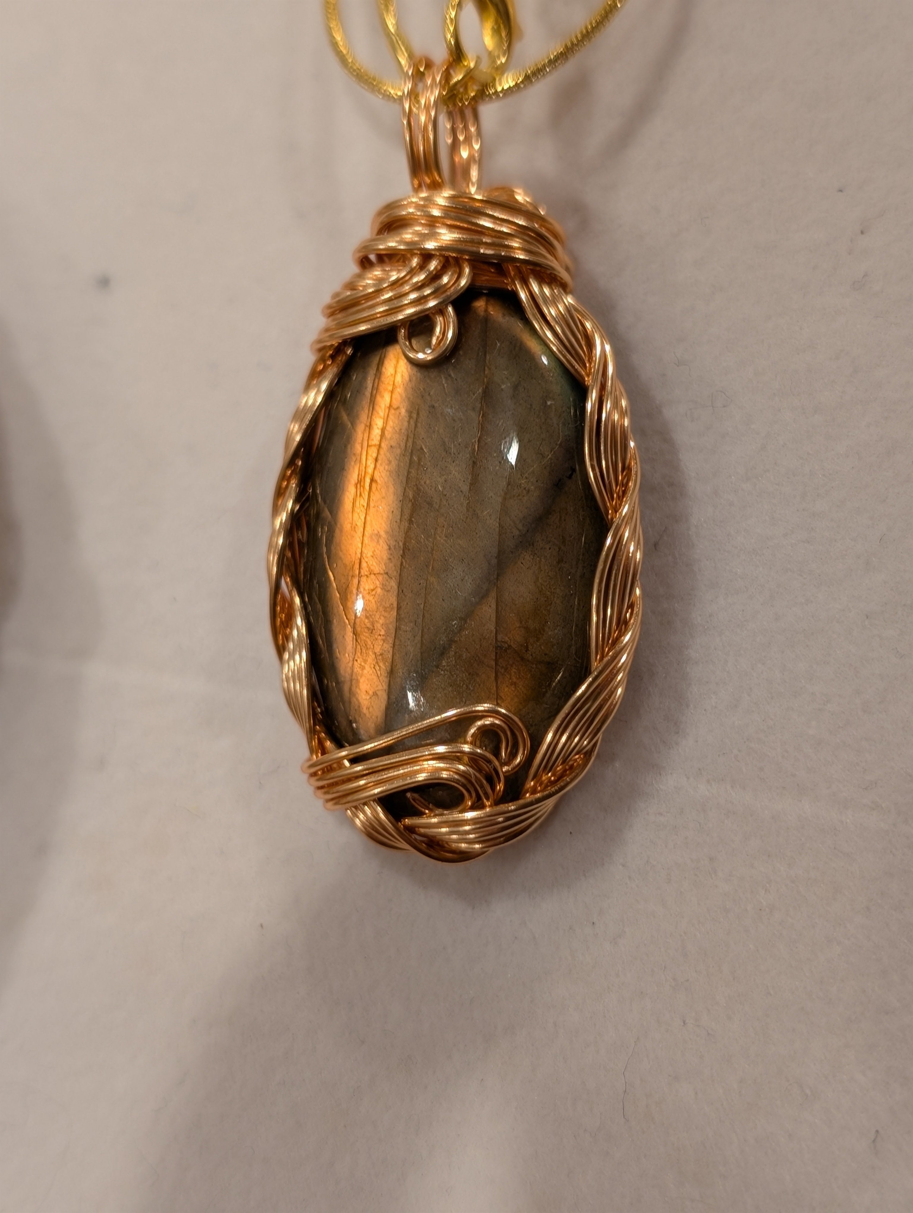 Golden Reflection Labradorite Pendant
