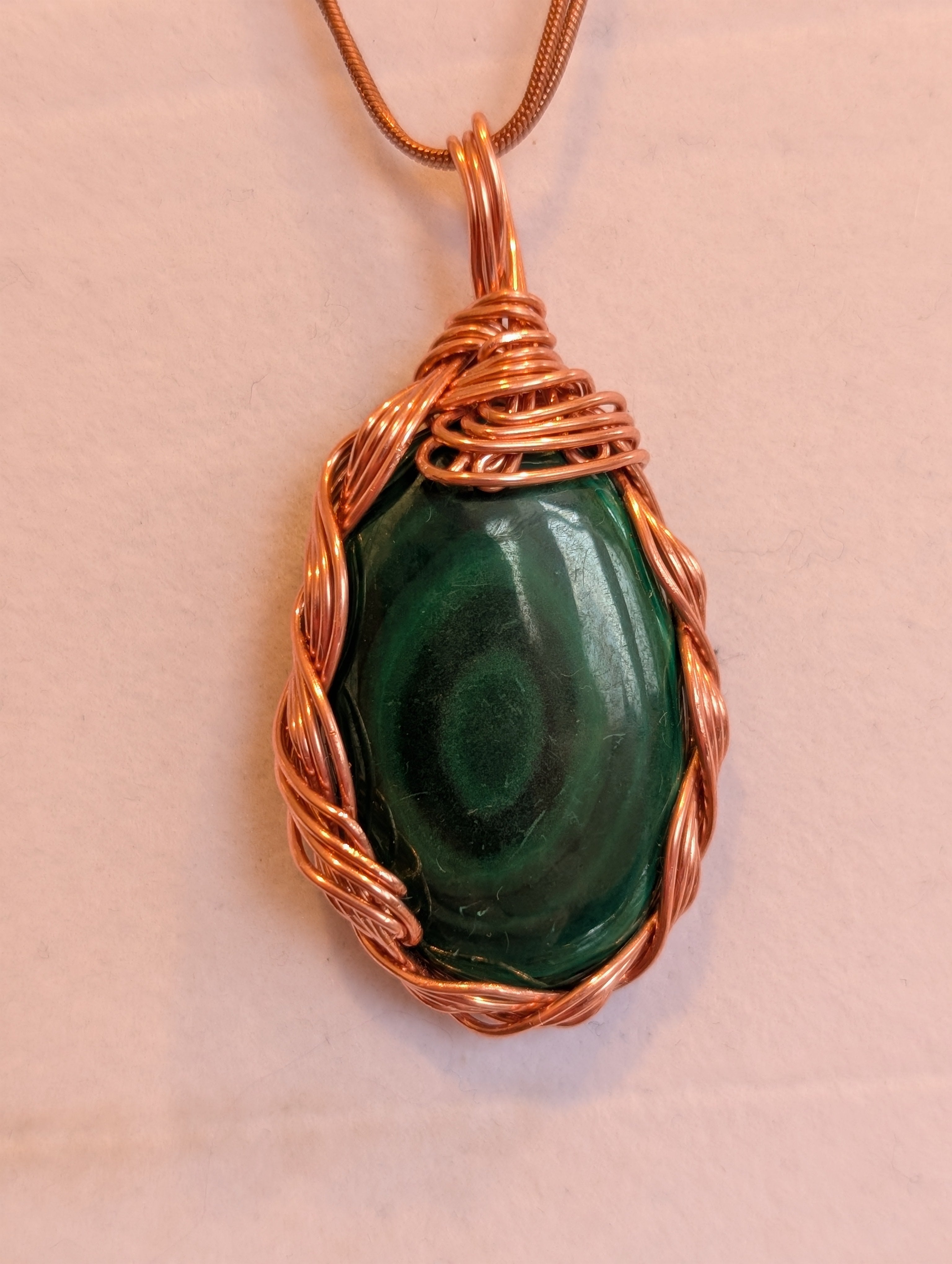 Malachite SelfLoveReflectionMirror Pendant
