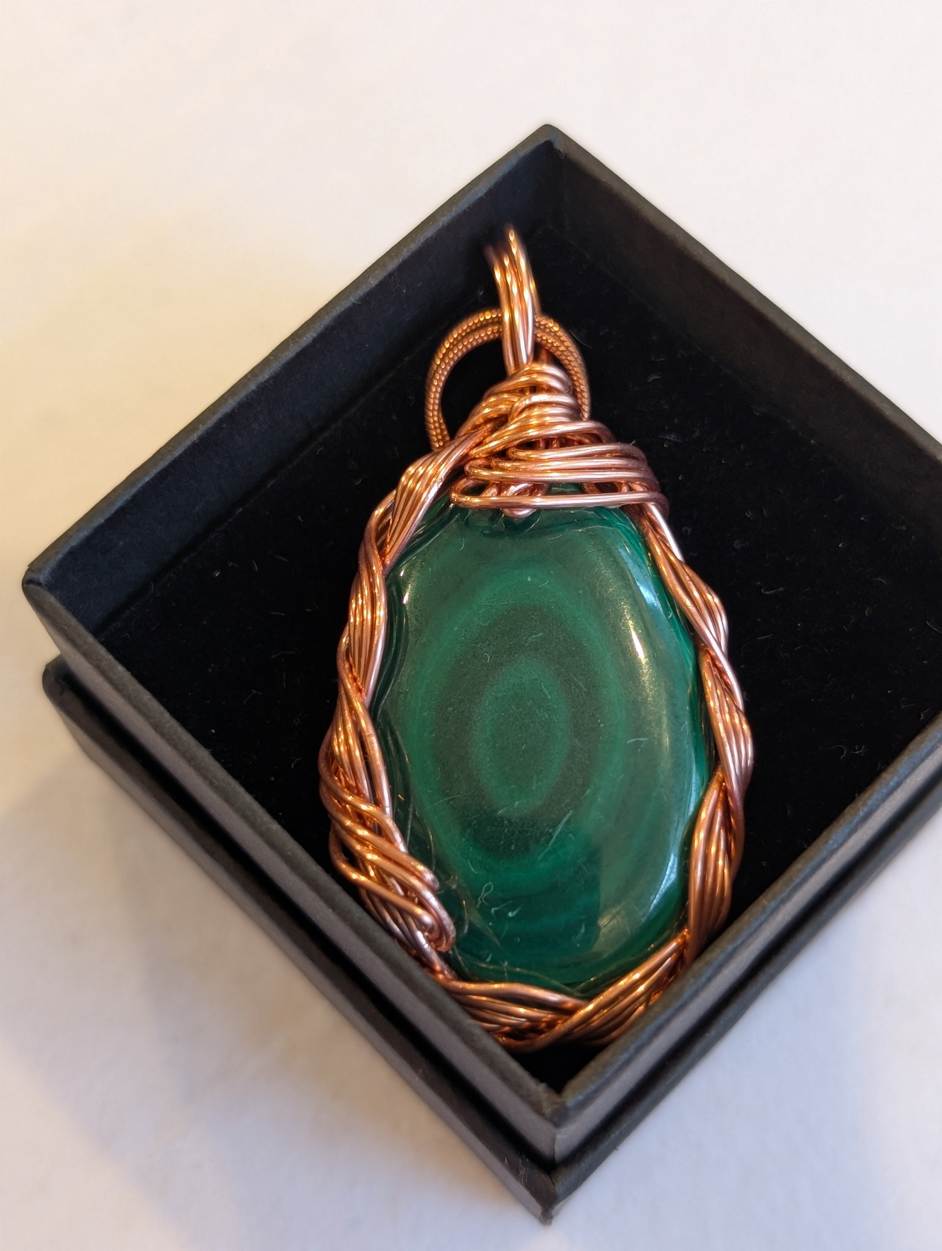 Malachite SelfLoveReflectionMirror Pendant