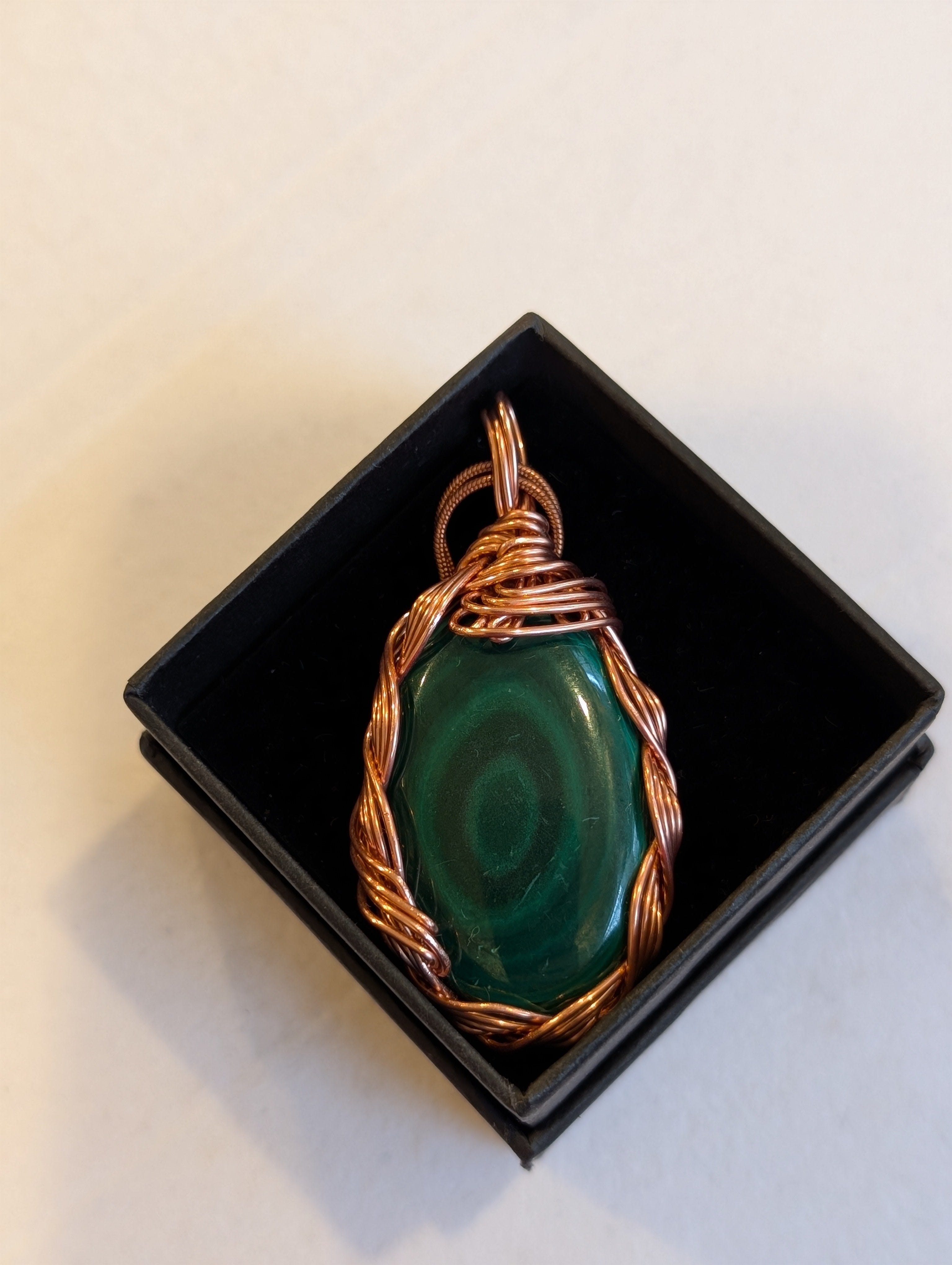 Malachite SelfLoveReflectionMirror Pendant