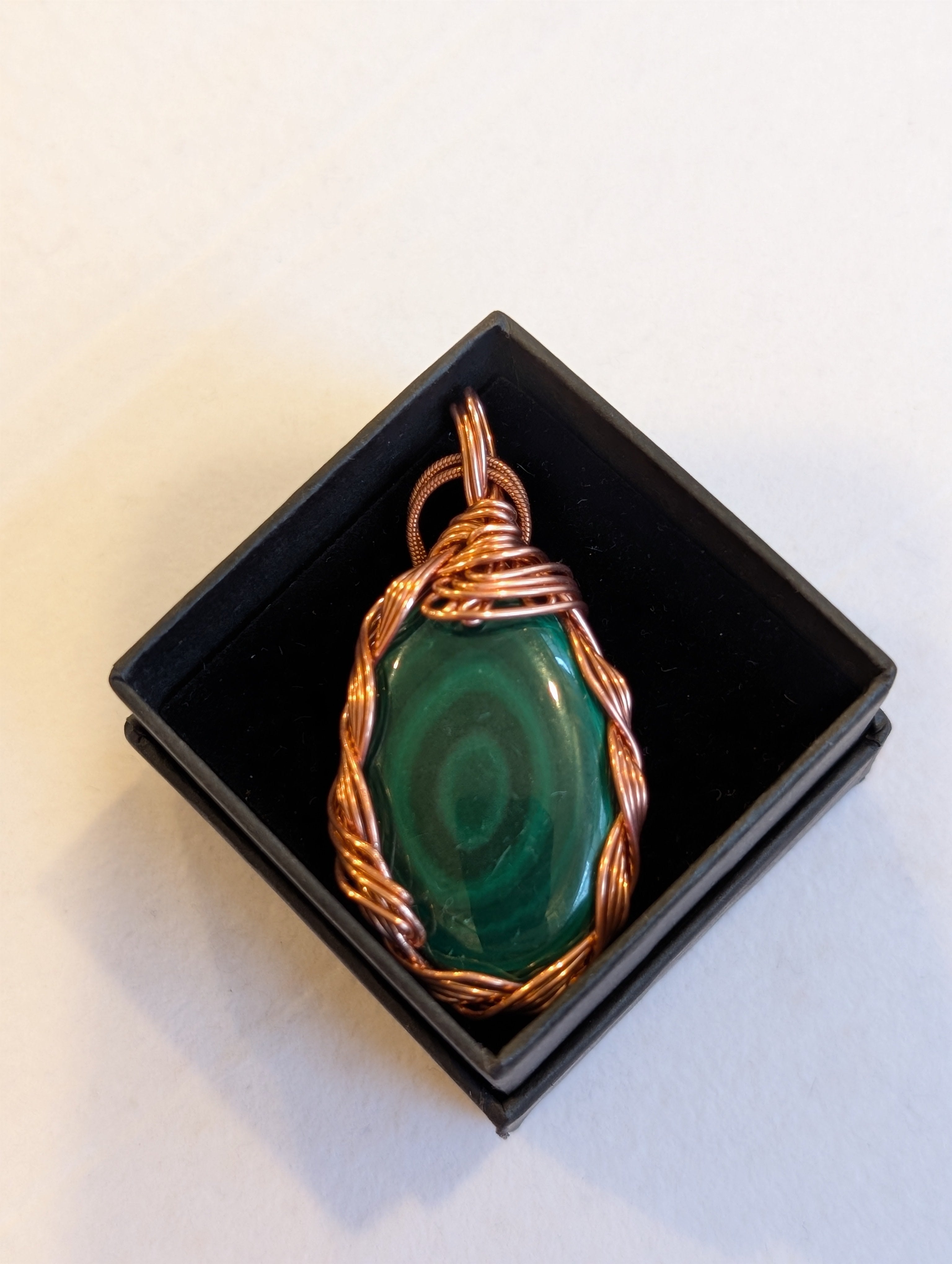 Malachite SelfLoveReflectionMirror Pendant