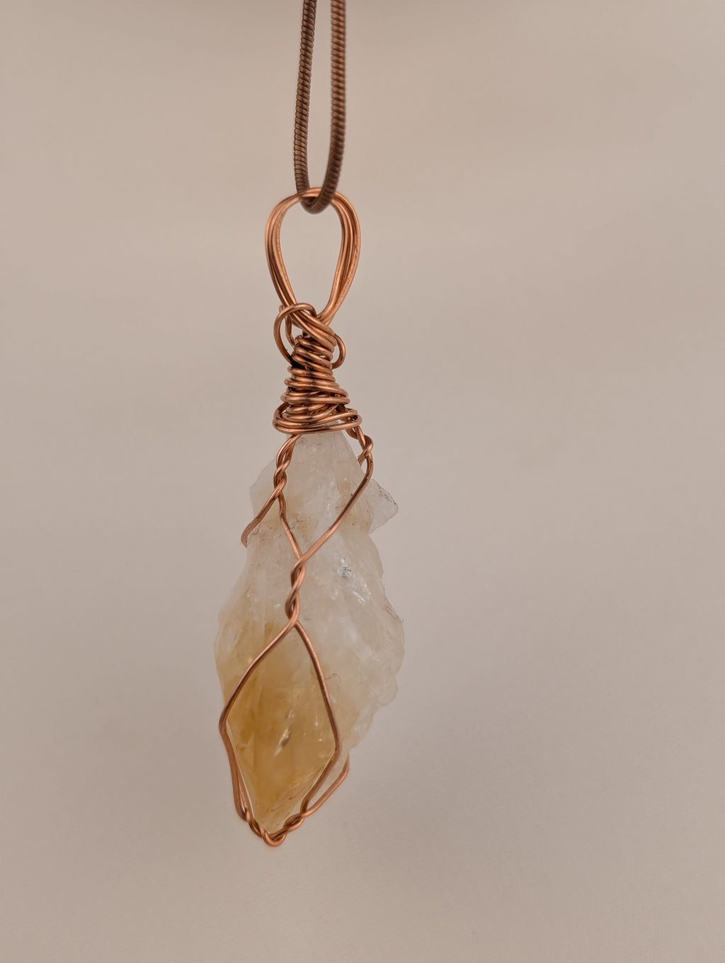 Raw Citrine Pendant