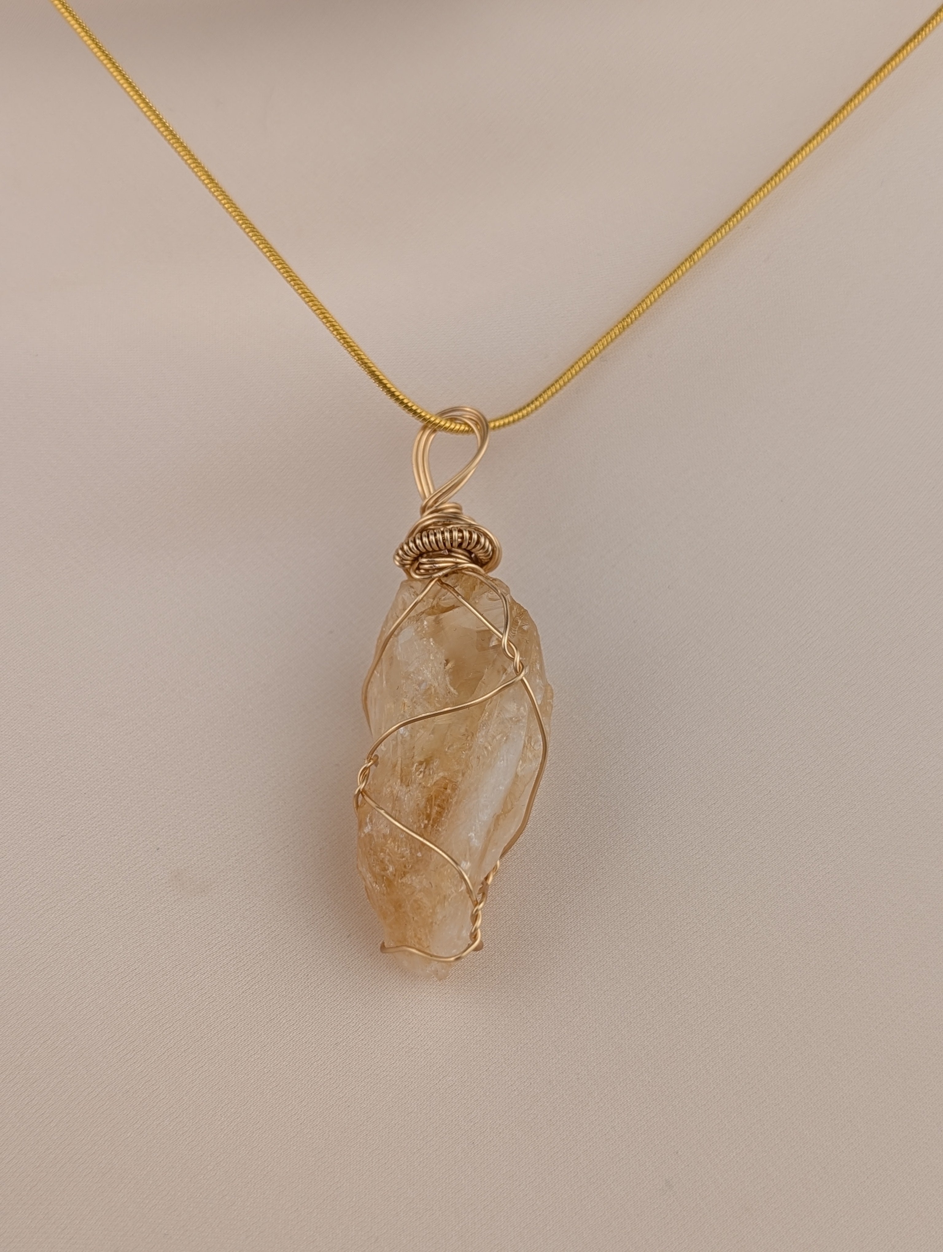 Raw Citrine Pendant