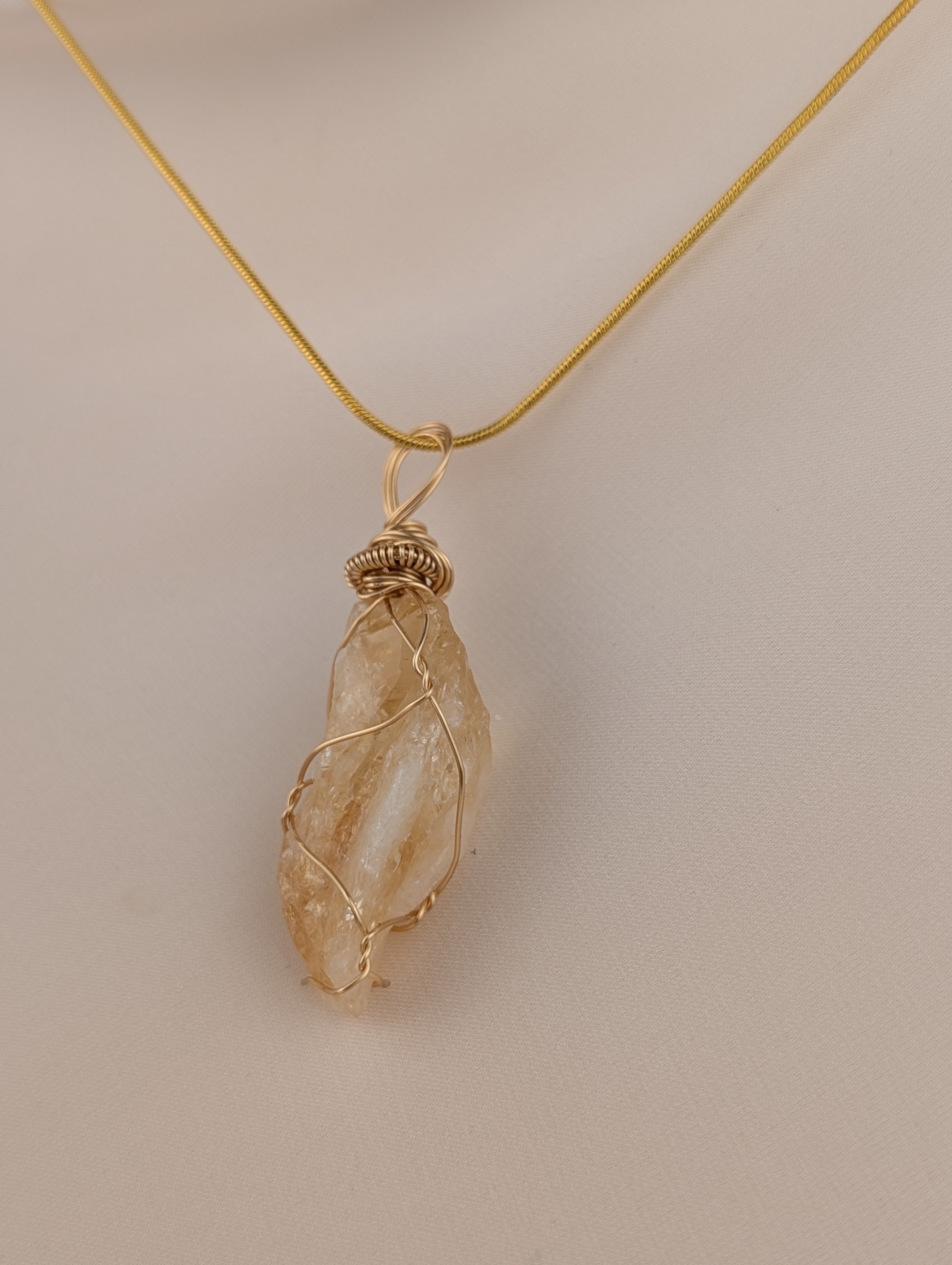 Raw Citrine Pendant