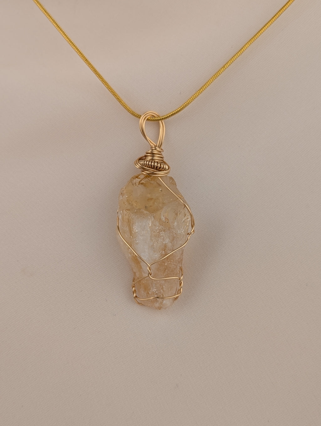Raw Citrine Pendant