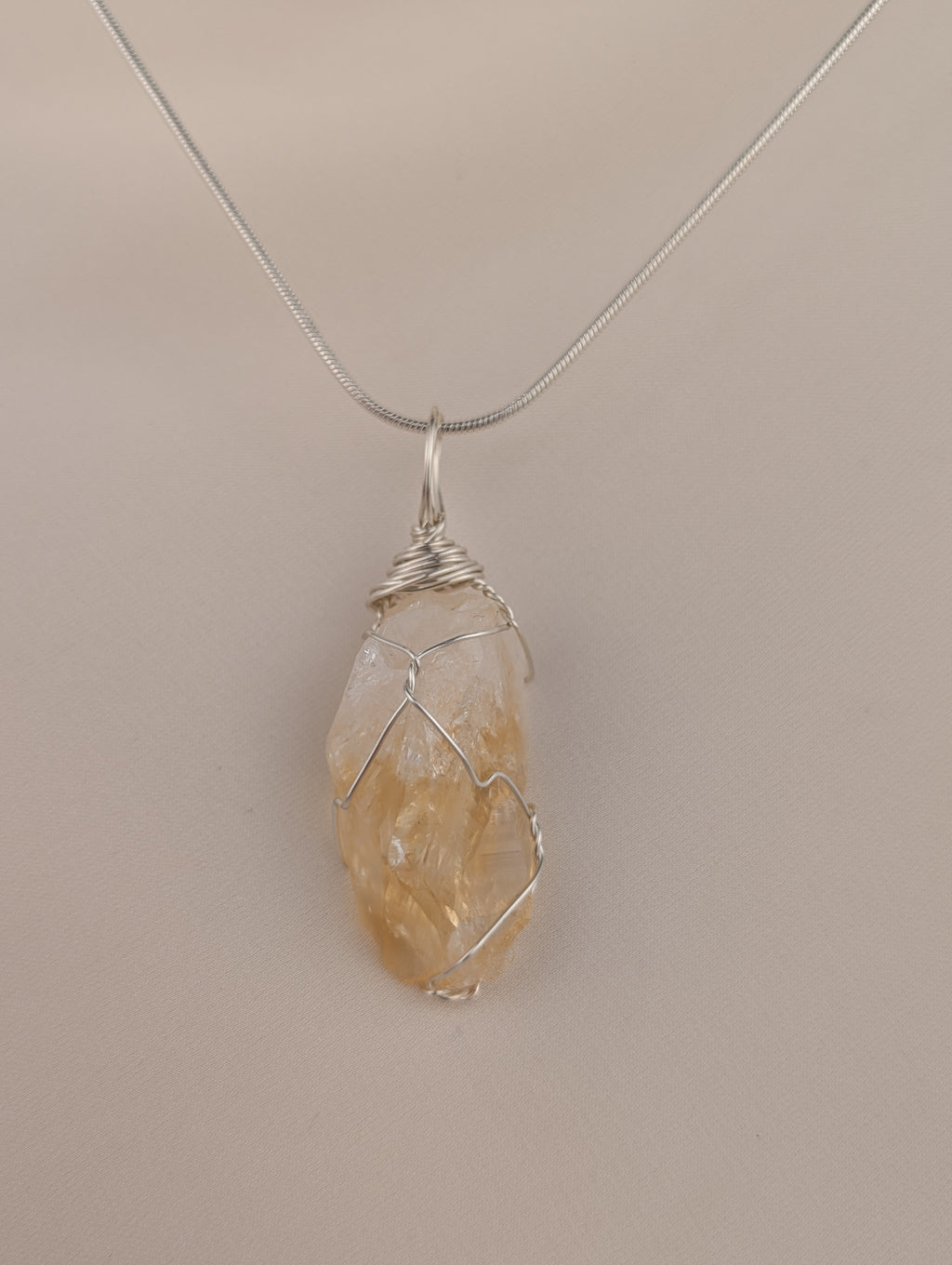 Raw Citrine Pendant