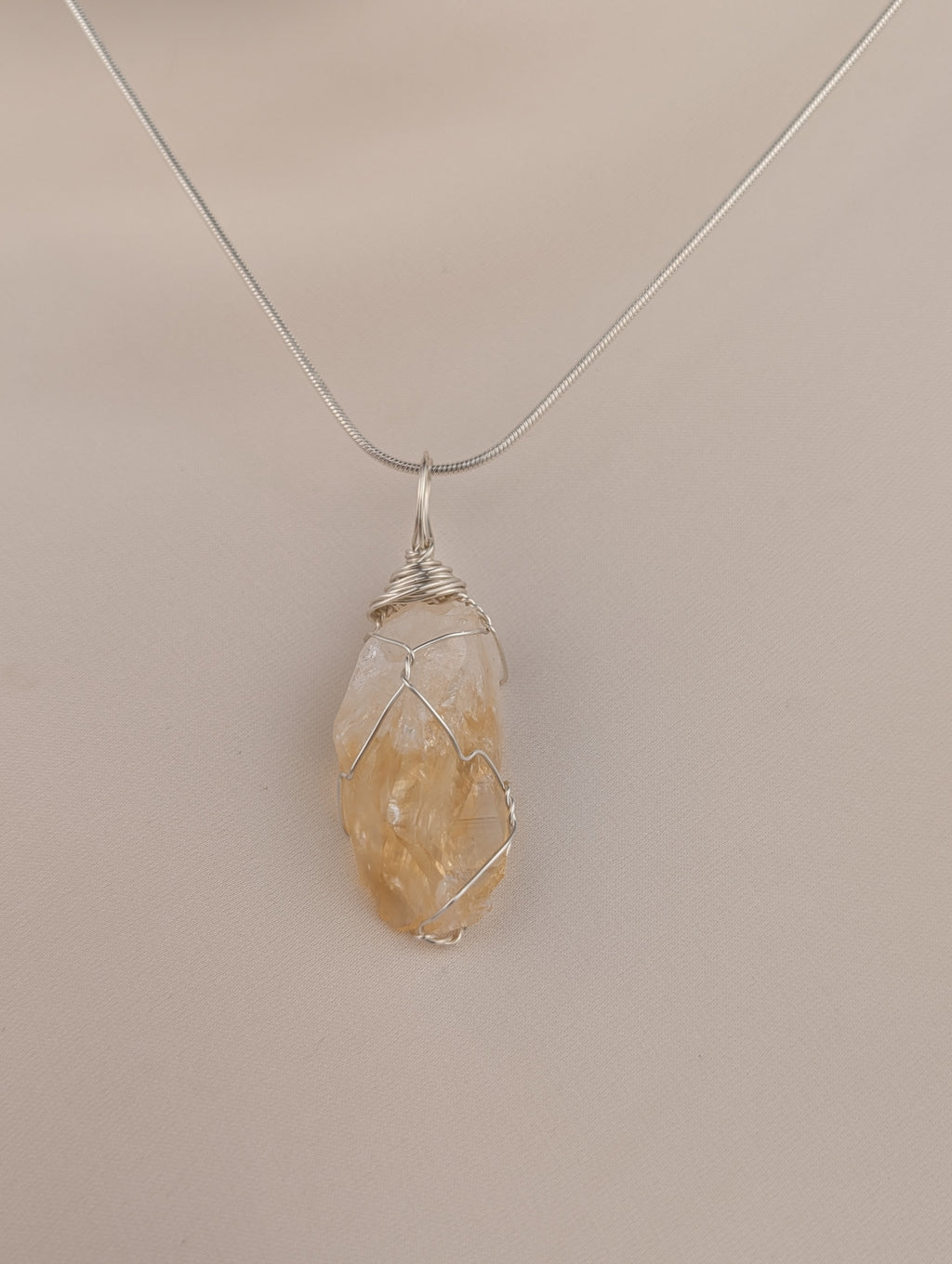 Raw Citrine Pendant