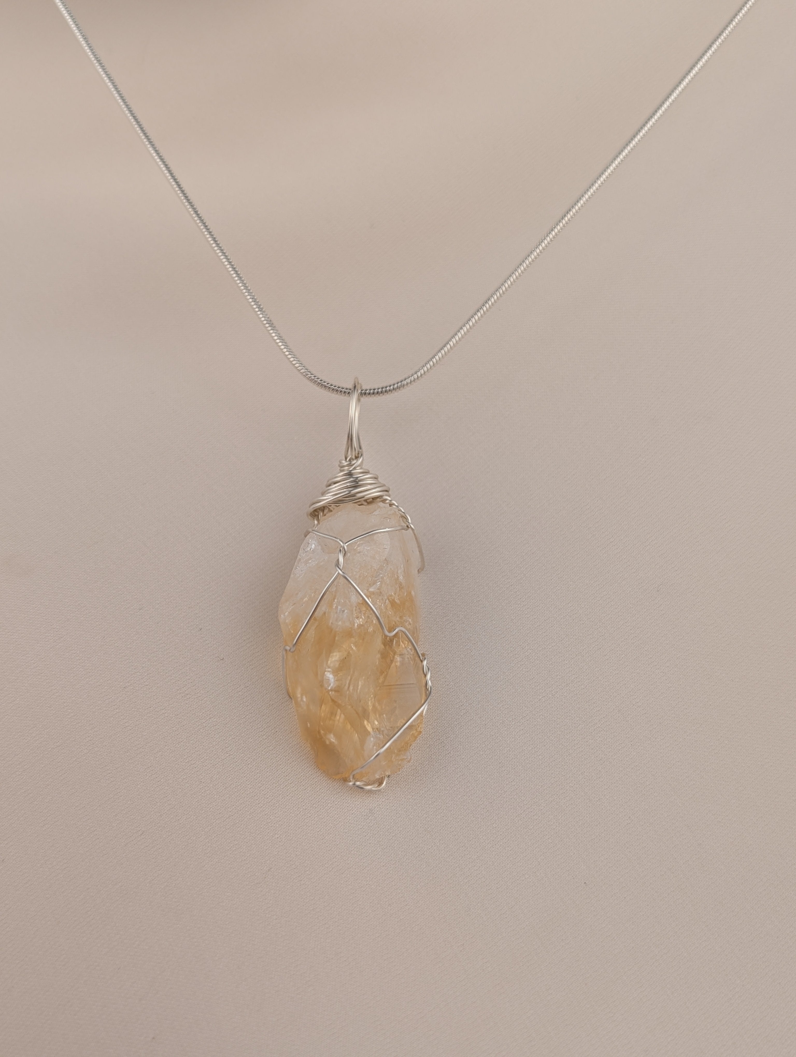 Raw Citrine Pendant