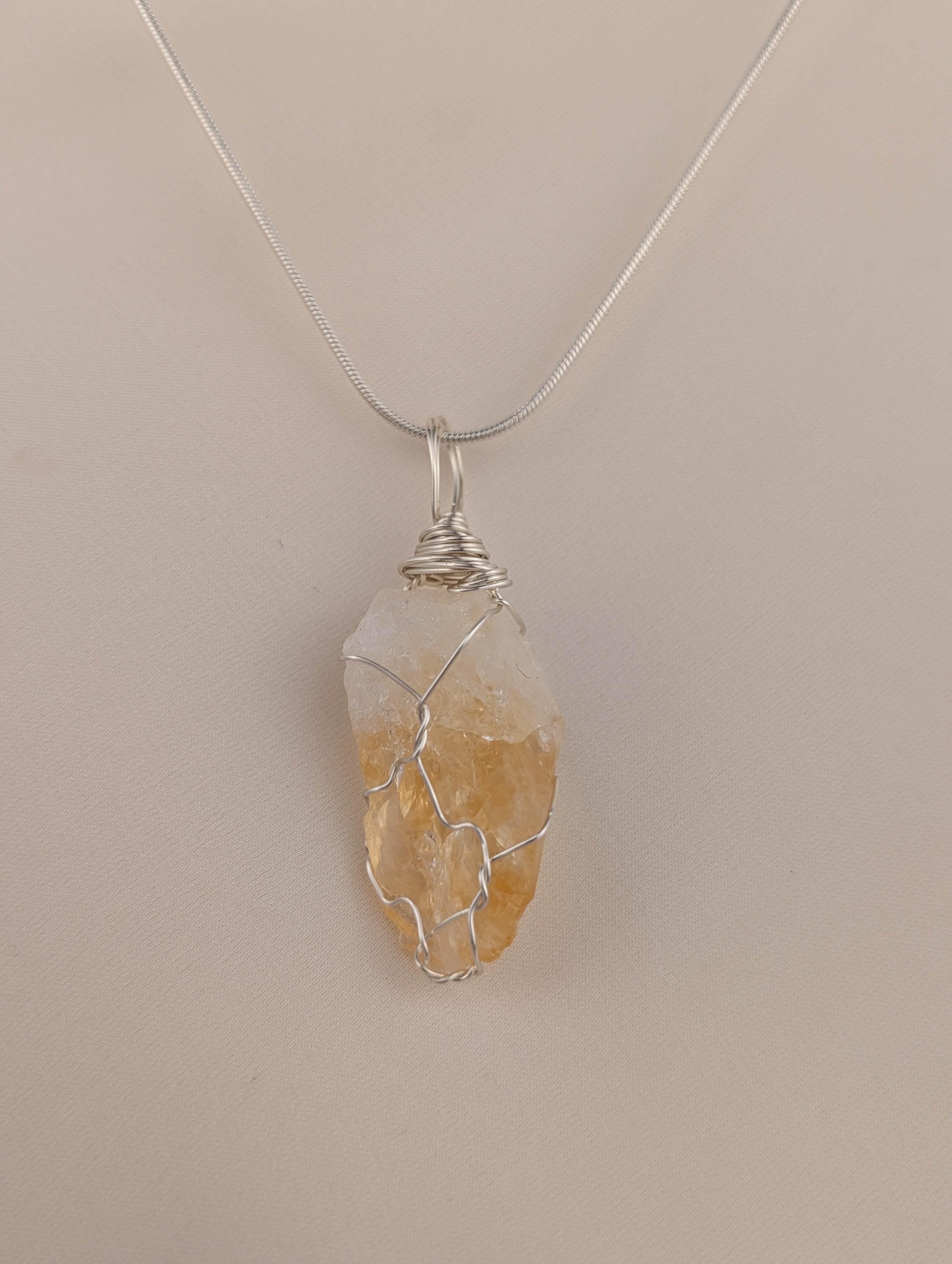 Raw Citrine Pendant