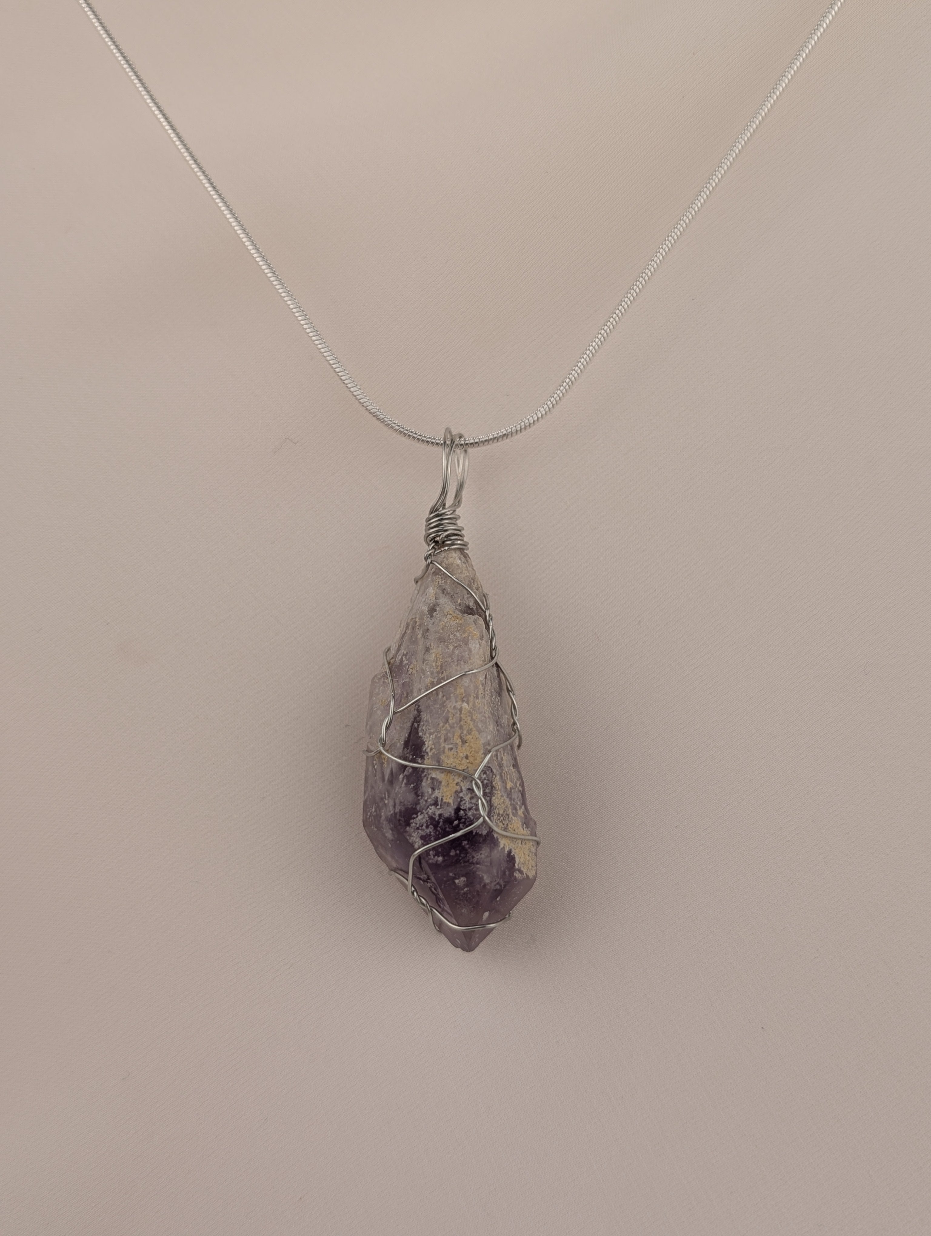 Raw Amethyst Pendant