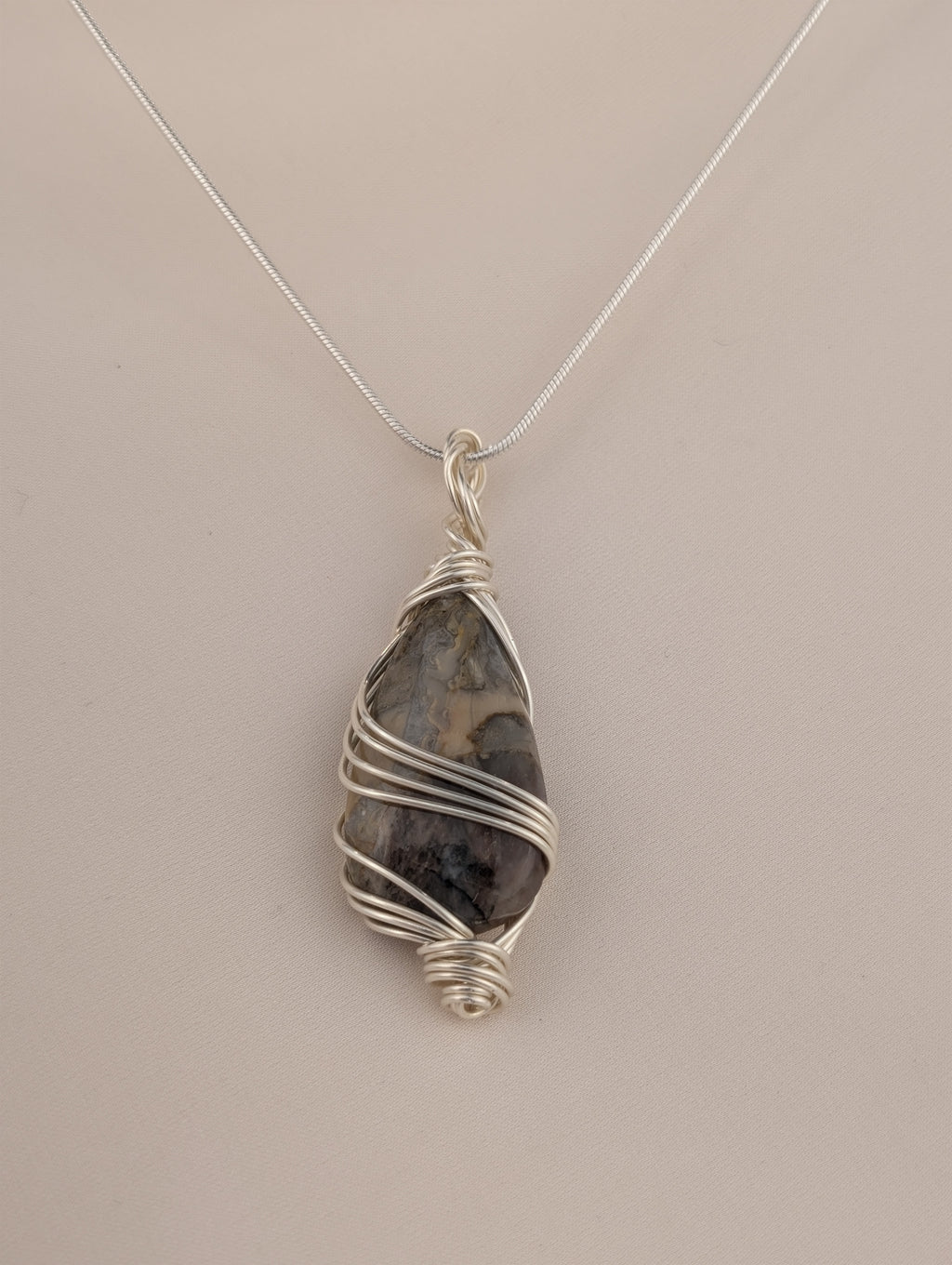 Jasper Silver Charm
