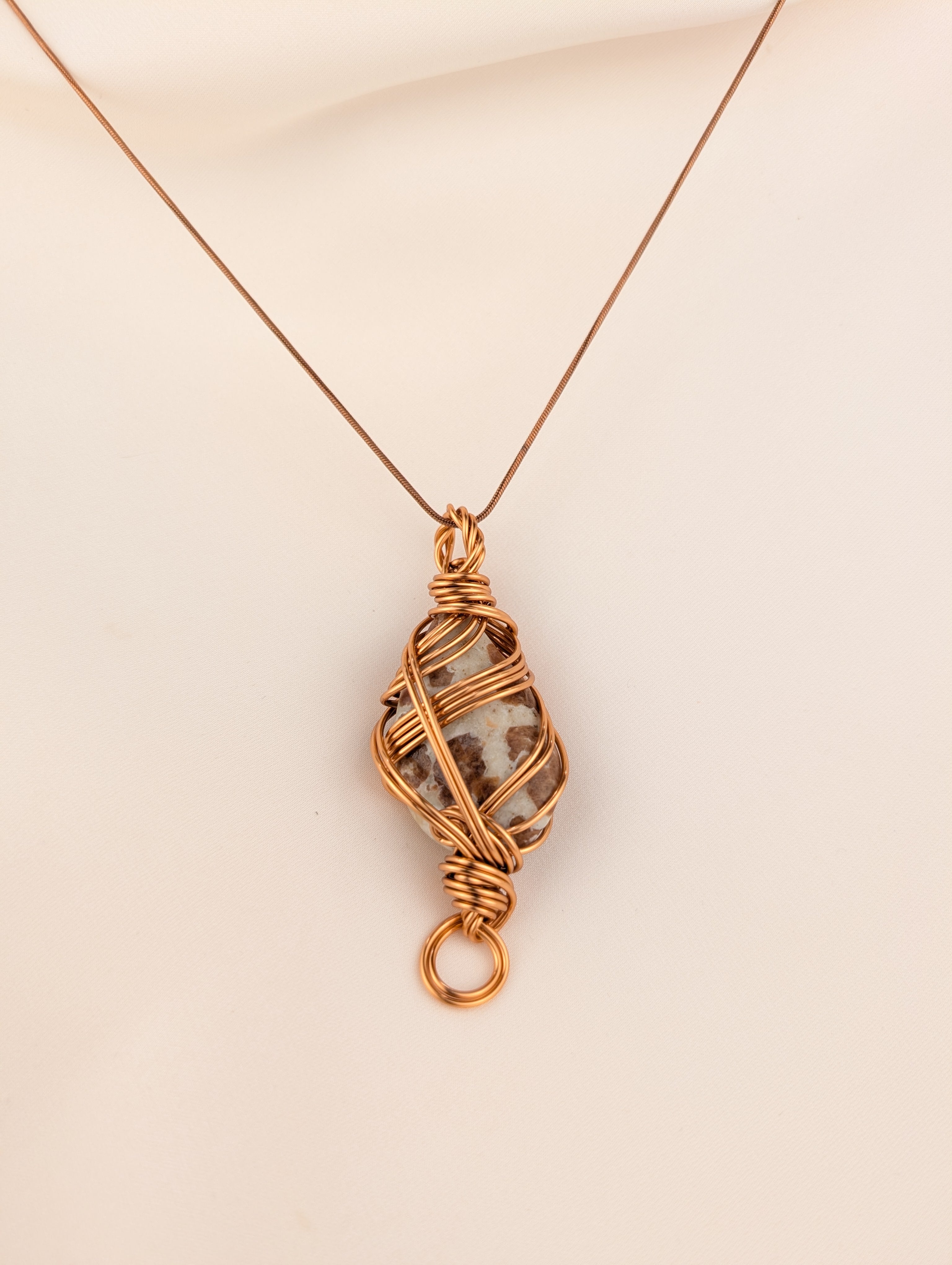 Coffee Moonstone Charm