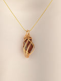 Red Jasper in Quartz Necklace Charm