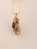 Red Jasper in Quartz Necklace Charm