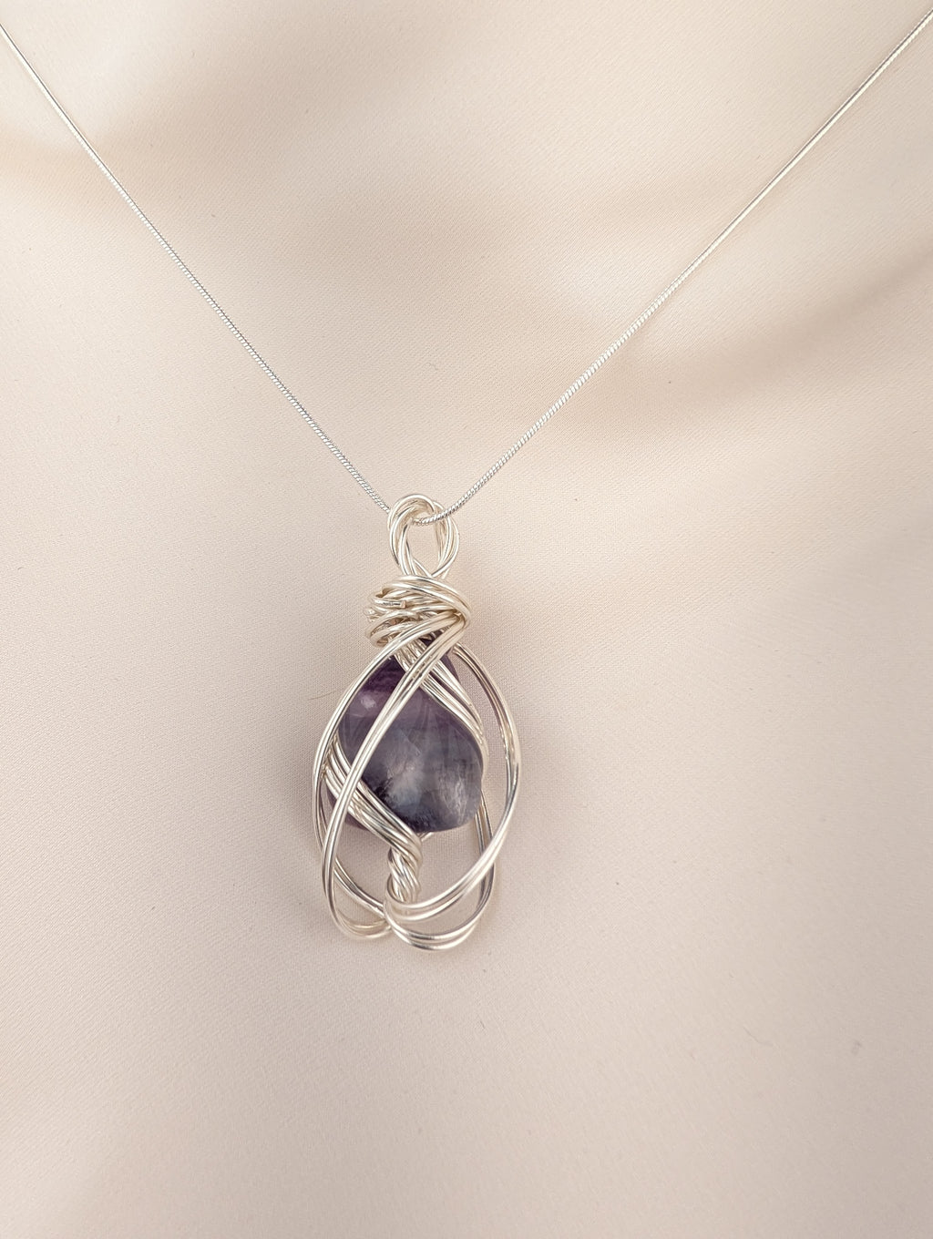 Fluorite Balance Necklace Charm