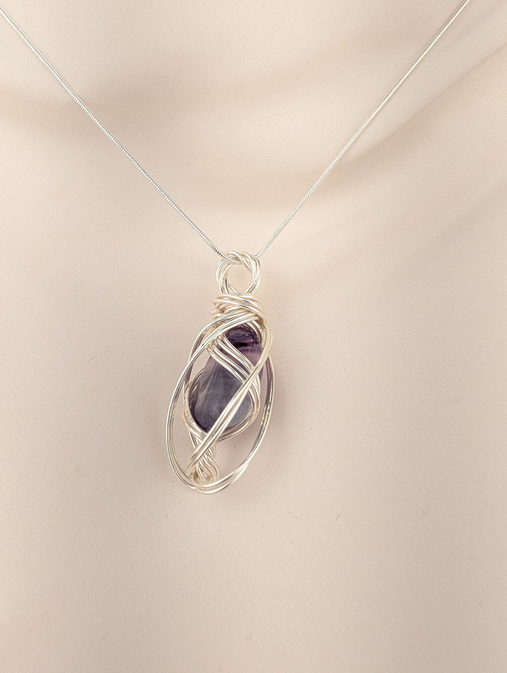 Fluorite Balance Necklace Charm