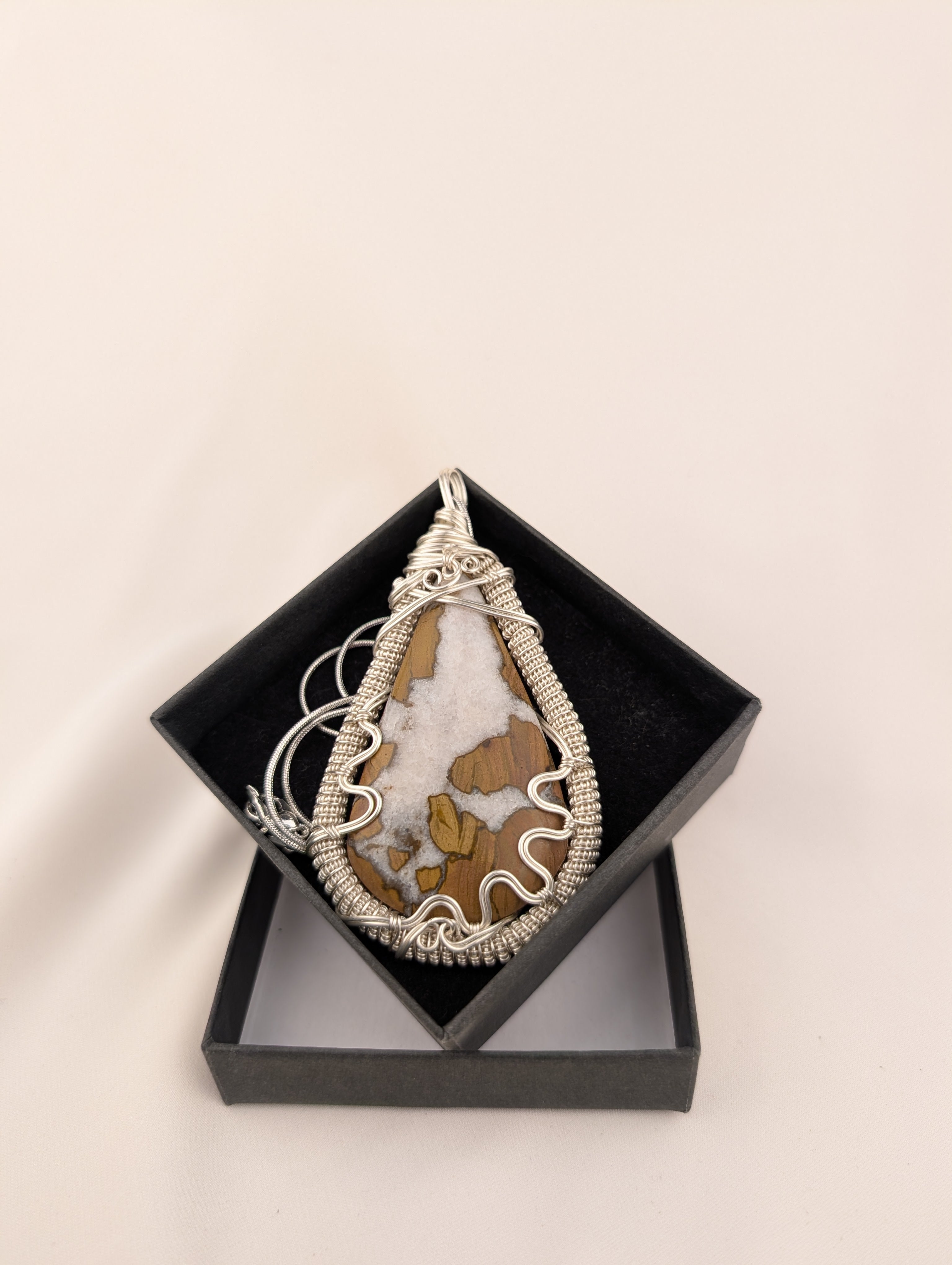 Dendritic Agate Statement Pendant