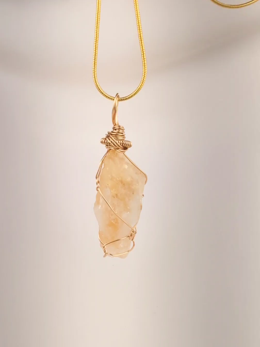 Raw Citrine Pendant