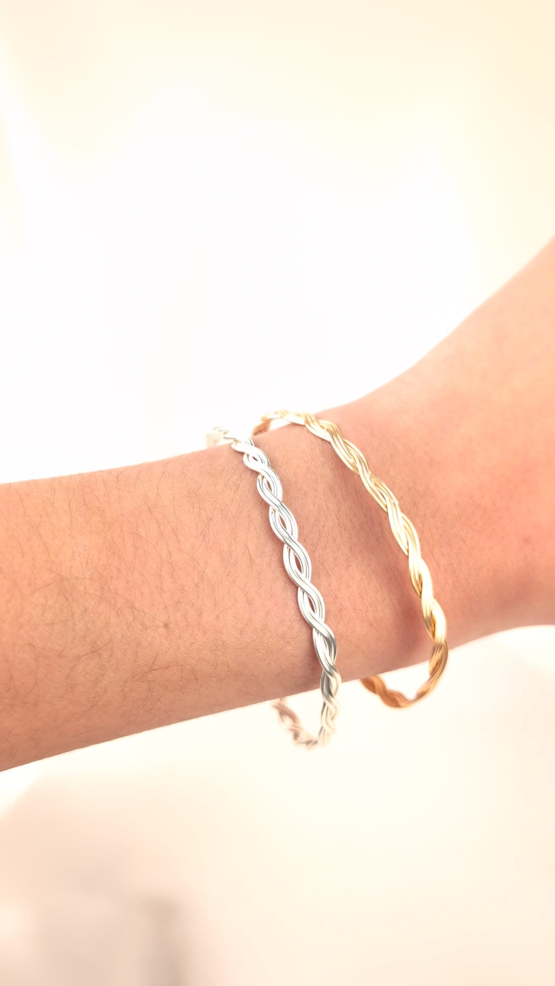 Plated Copper Woven Bracelet