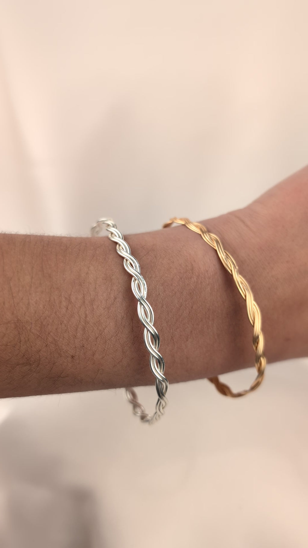 Plated Copper Woven Bracelet