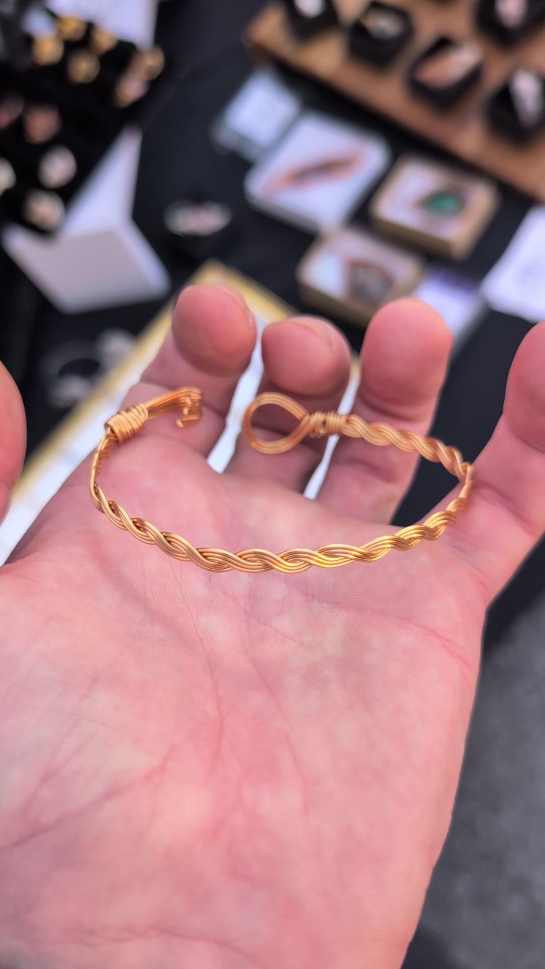 Plated Copper Woven Bracelet