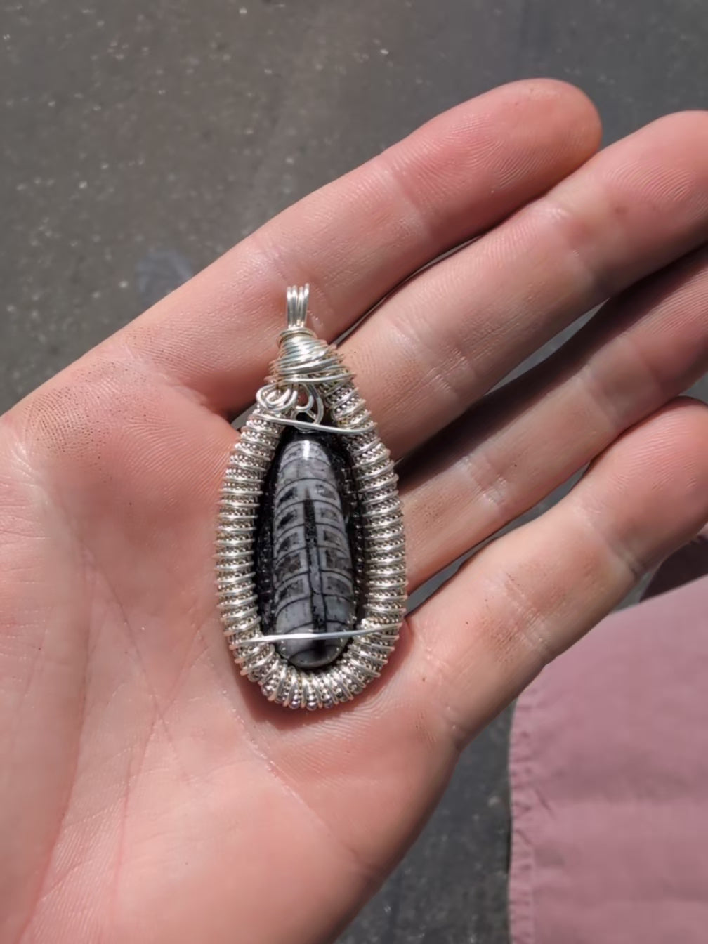 Orthoceras Fossil Pendant